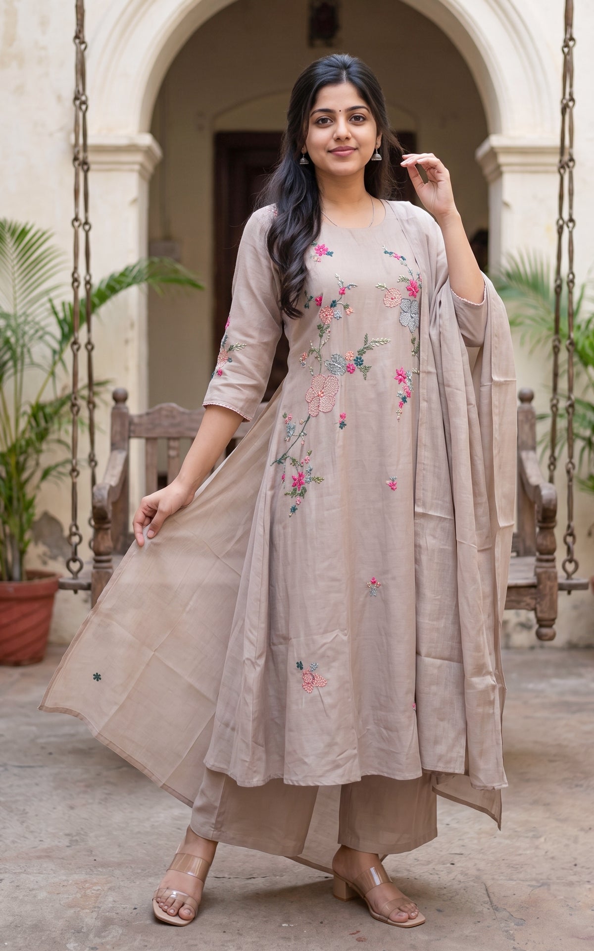 Narmatha (Kurti+Pant+Dupatta)