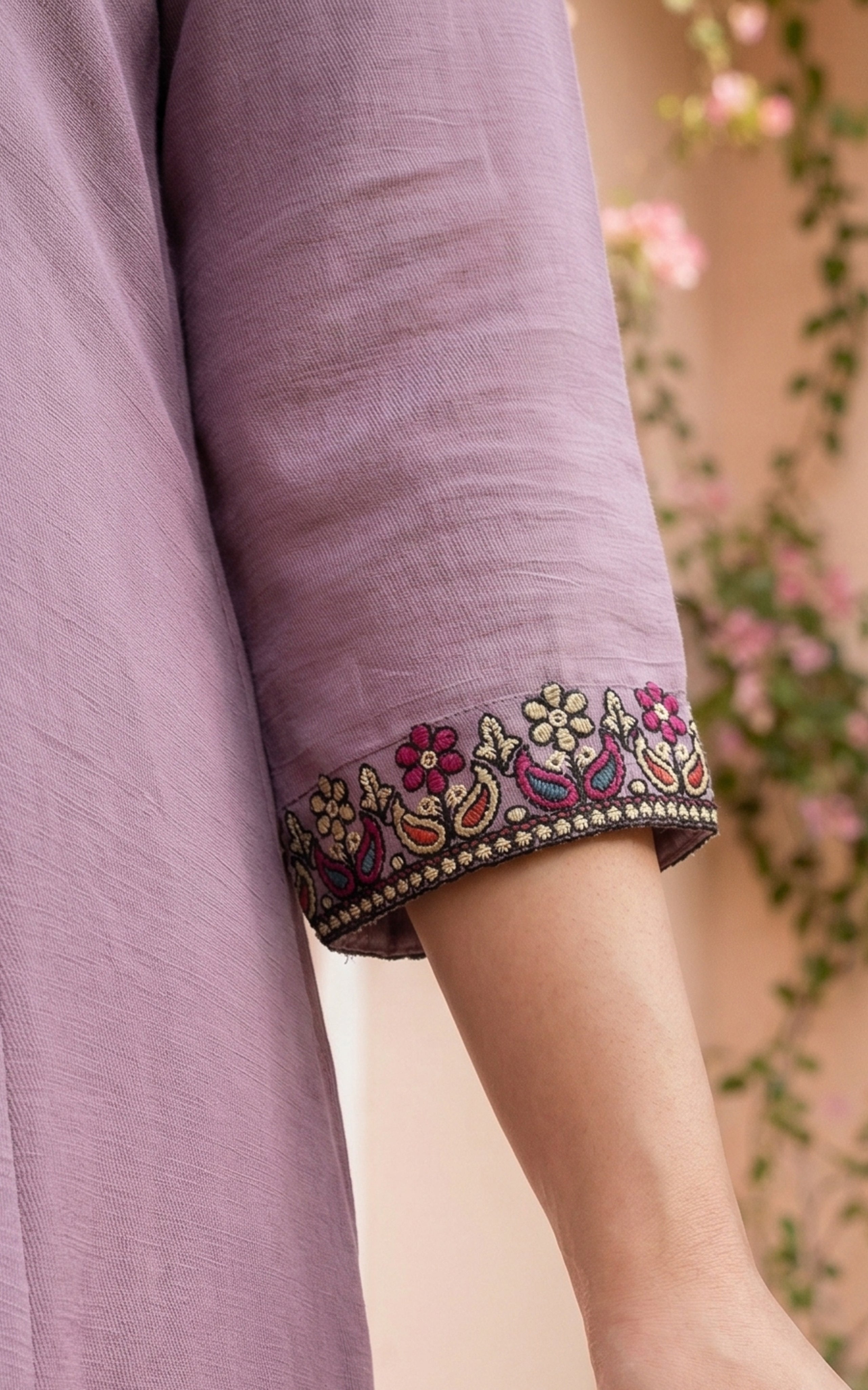 Thulir Lavendar (Kurti+Dupatta)