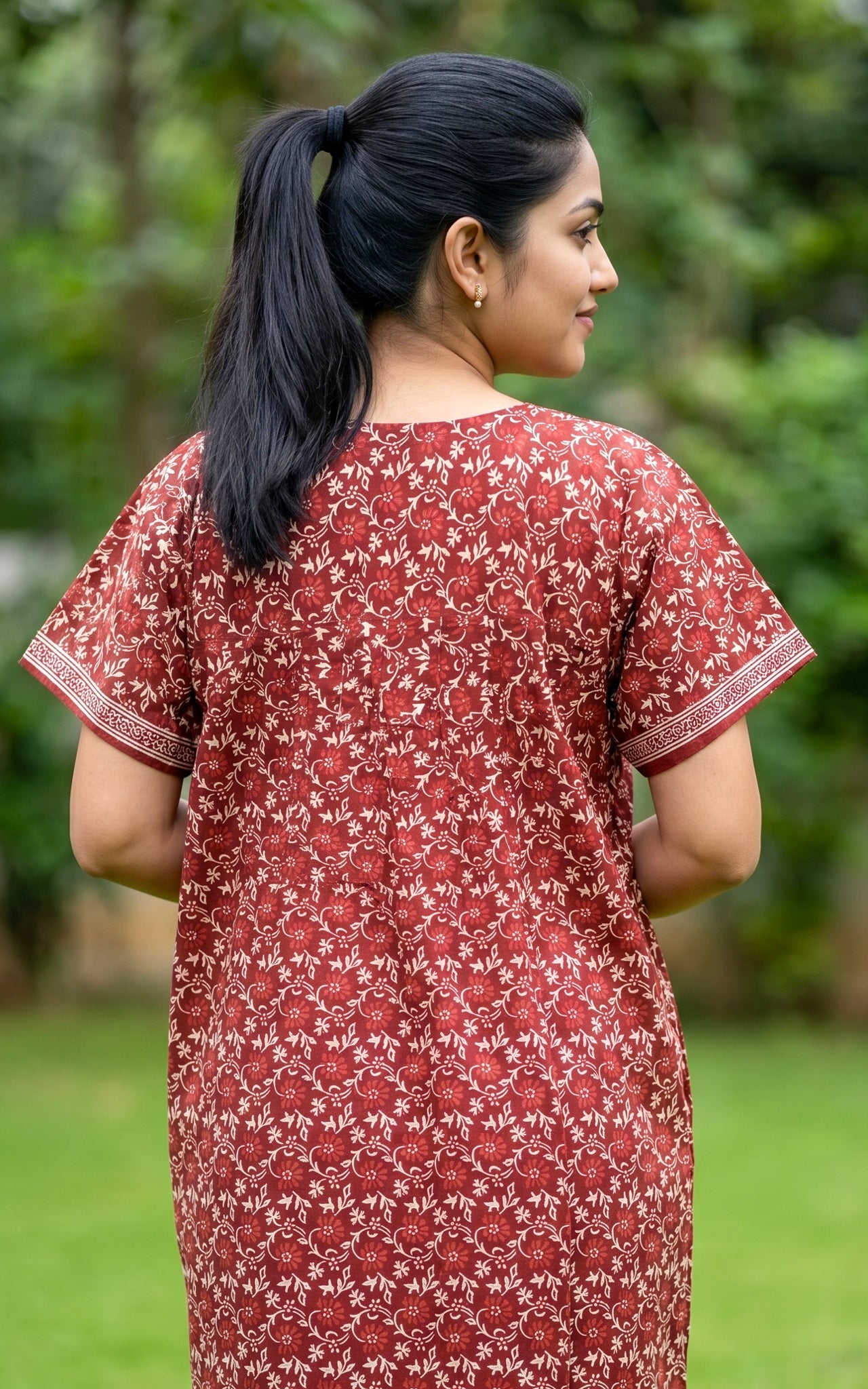 Cotton Straight Fit Nighty-162SS8B