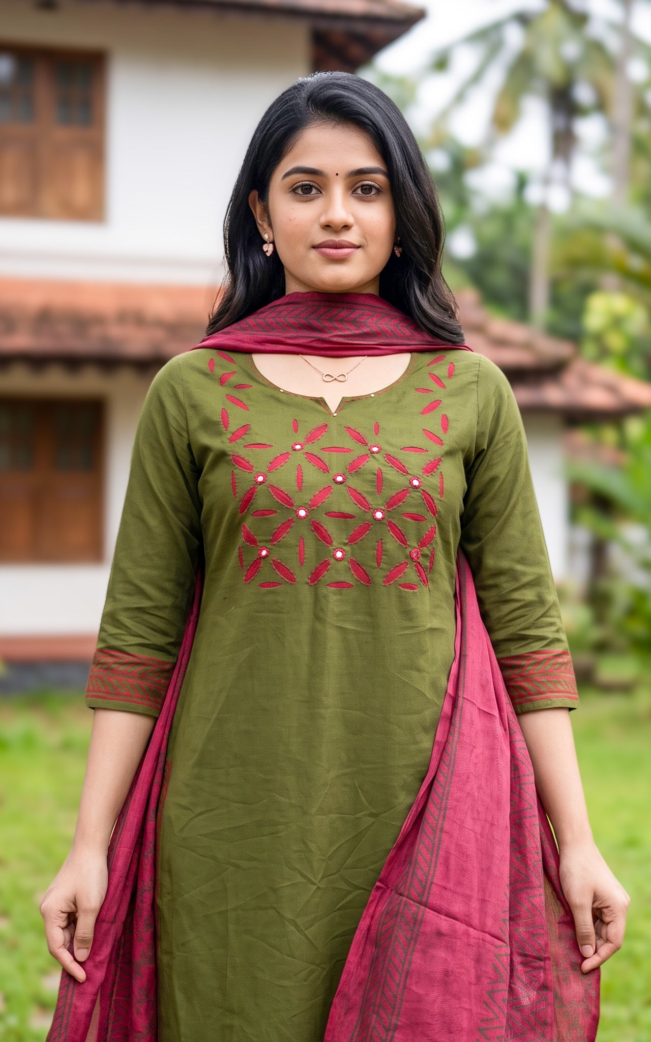 Pratiksha Handblock (Kurti+Pant+Dupatta)