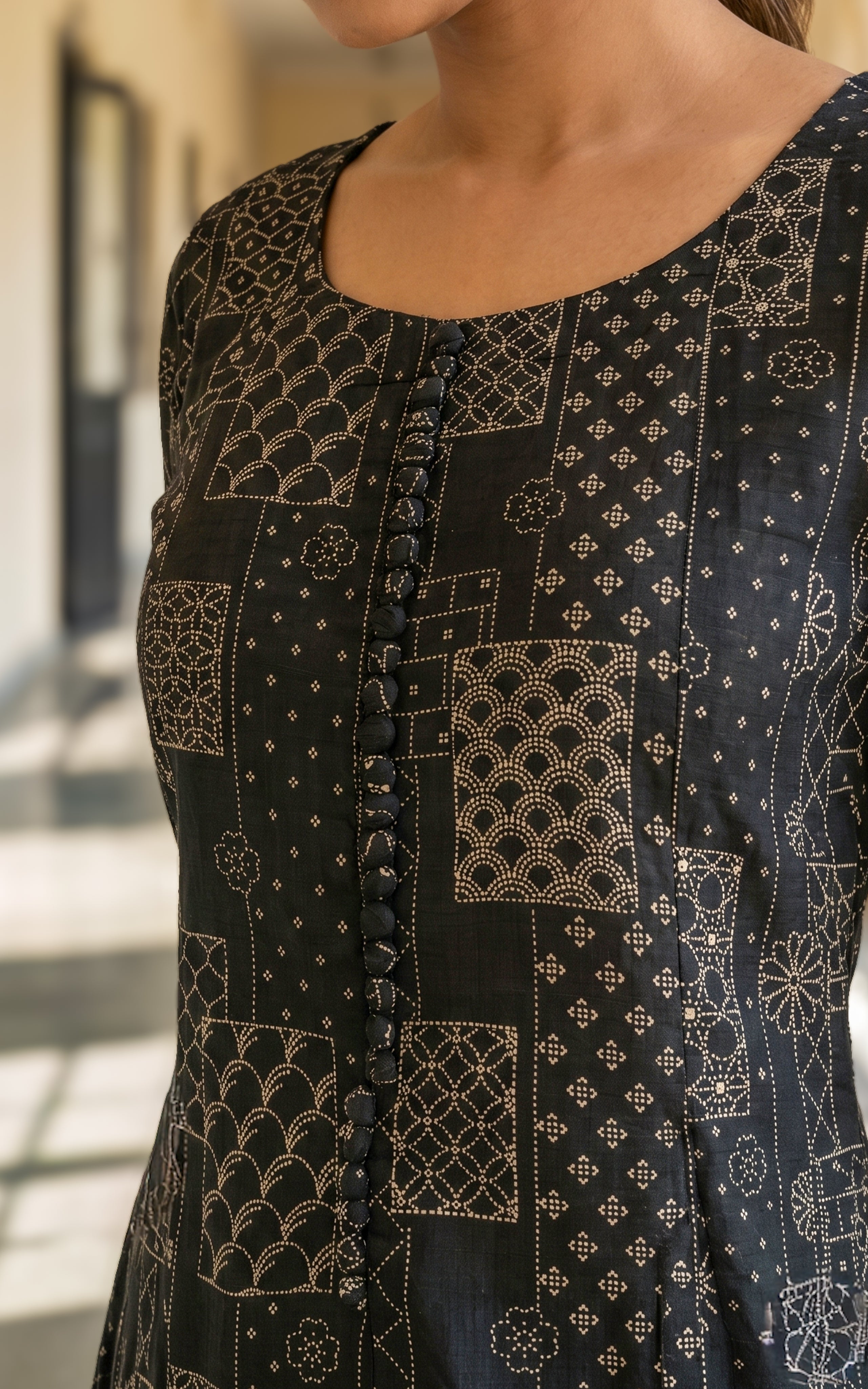 Black trendy ethnic kurti for women