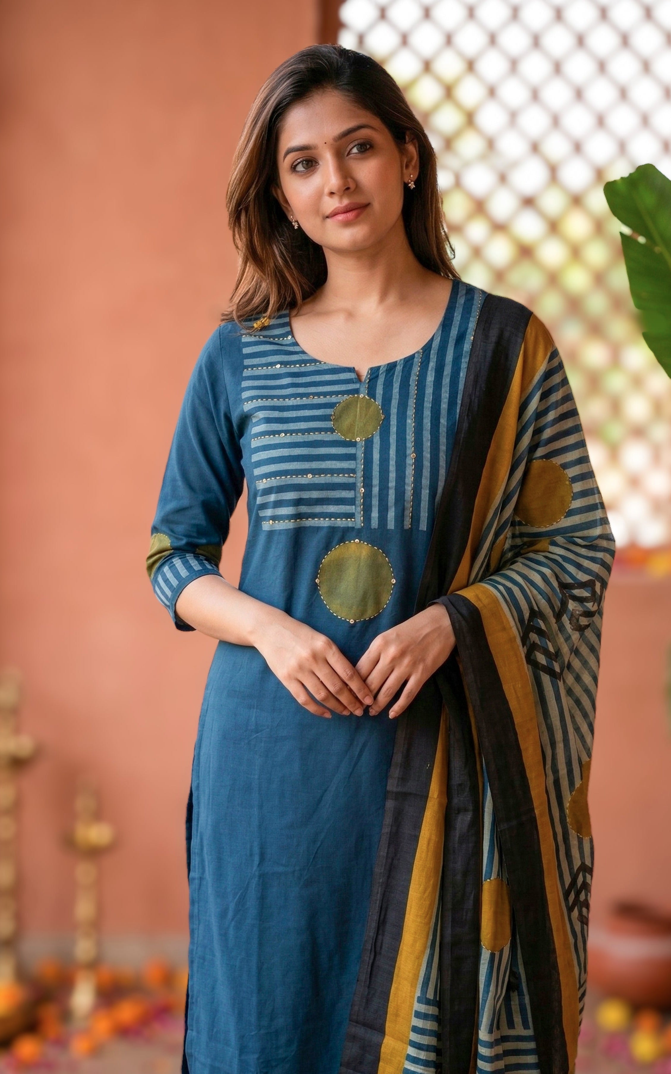 Pooja (Kurti+Pant+Dupatta)