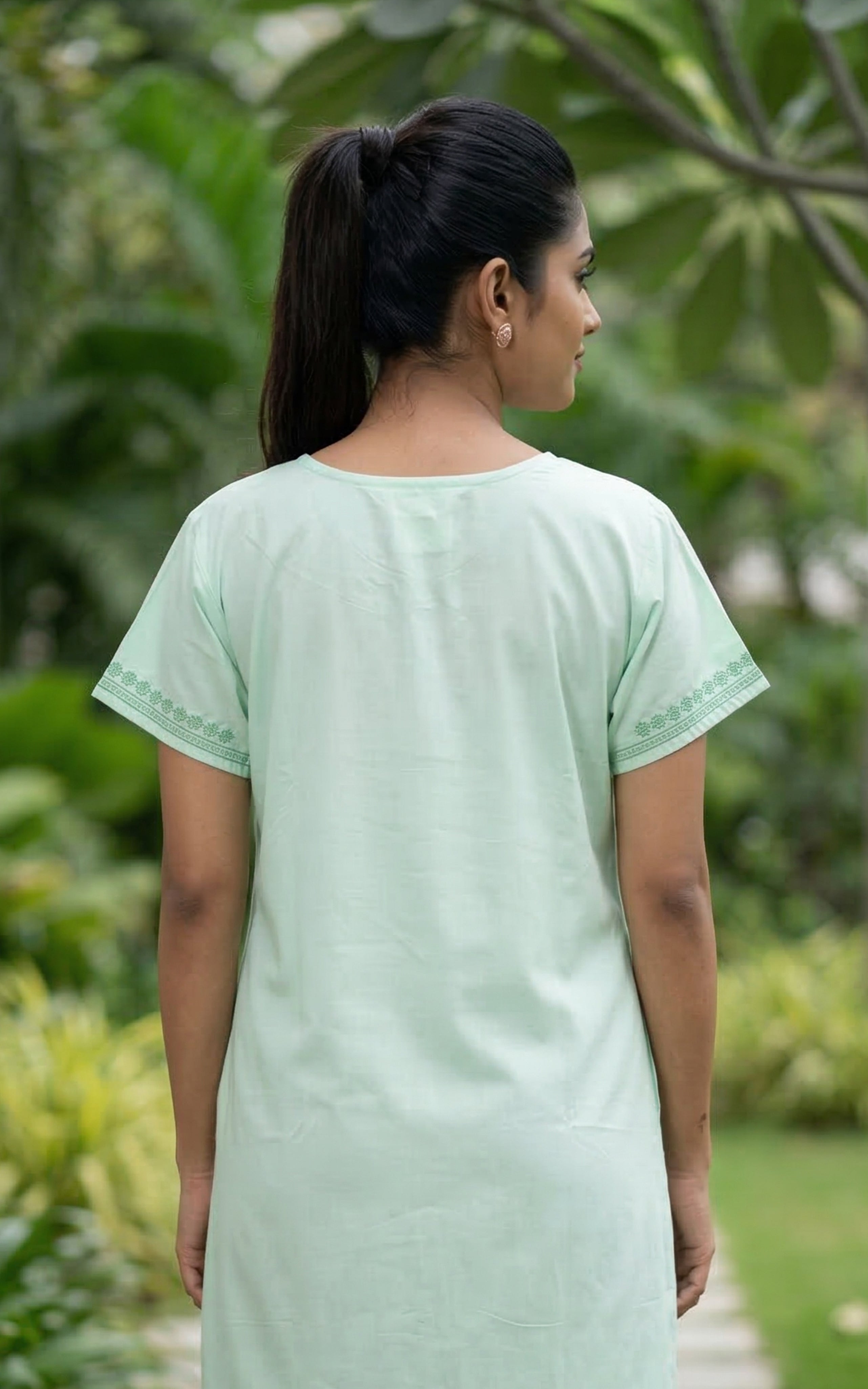 Cotton Straight Fit Nighty-159SS8A