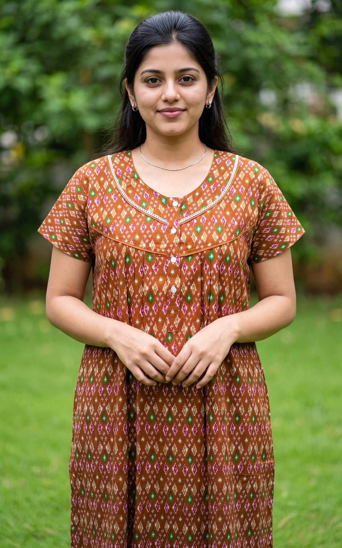 Cotton Straight Fit Nighty-165SS3