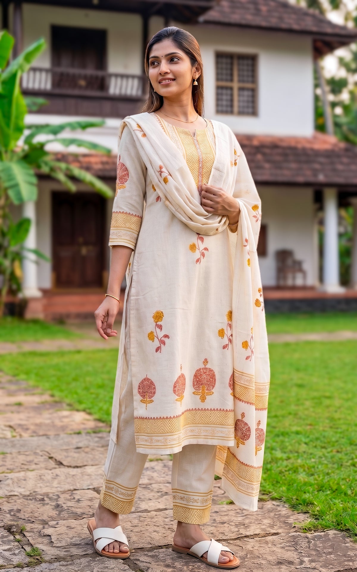 Semmalar A (Kurti+Pant+Dupatta)