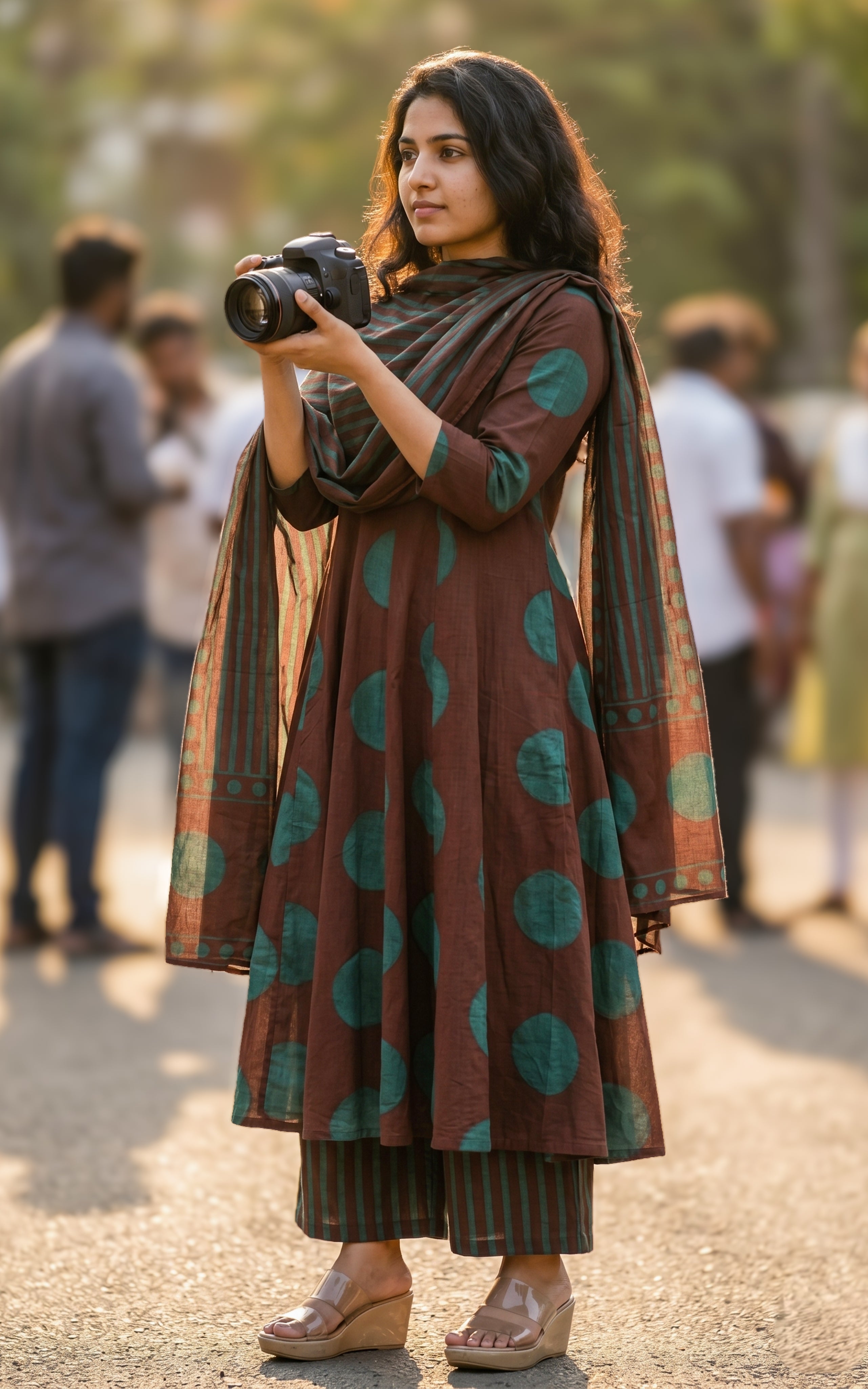 Poonguzhali F (Kurti+Pant+Dupatta)