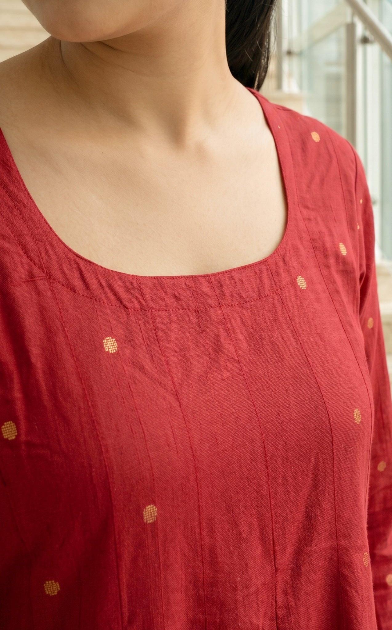 Kural Red (Kurti+Dupatta)
