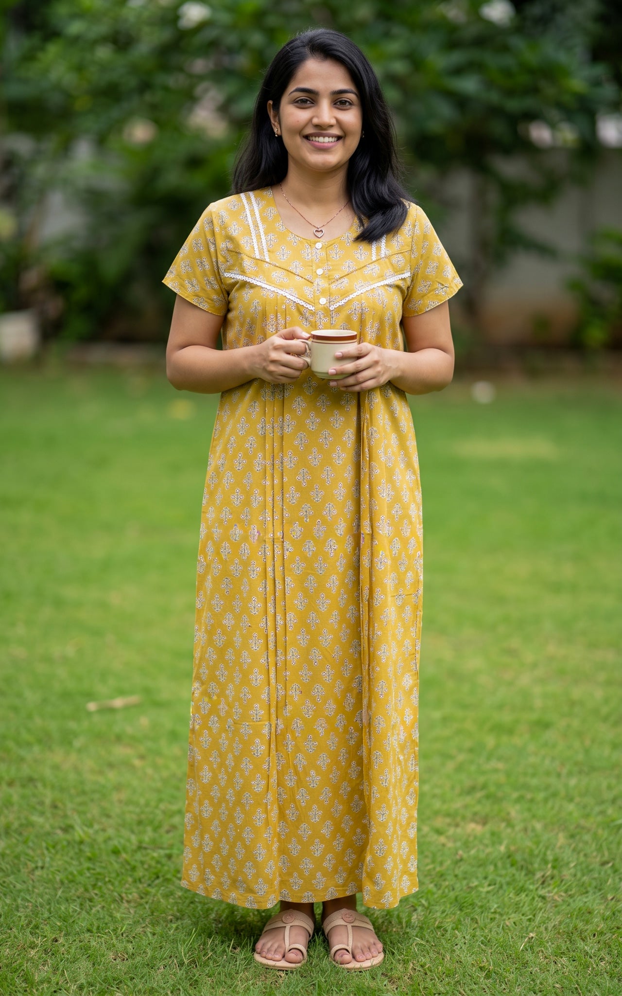 Cotton Straight Fit Nighty-163SS4A