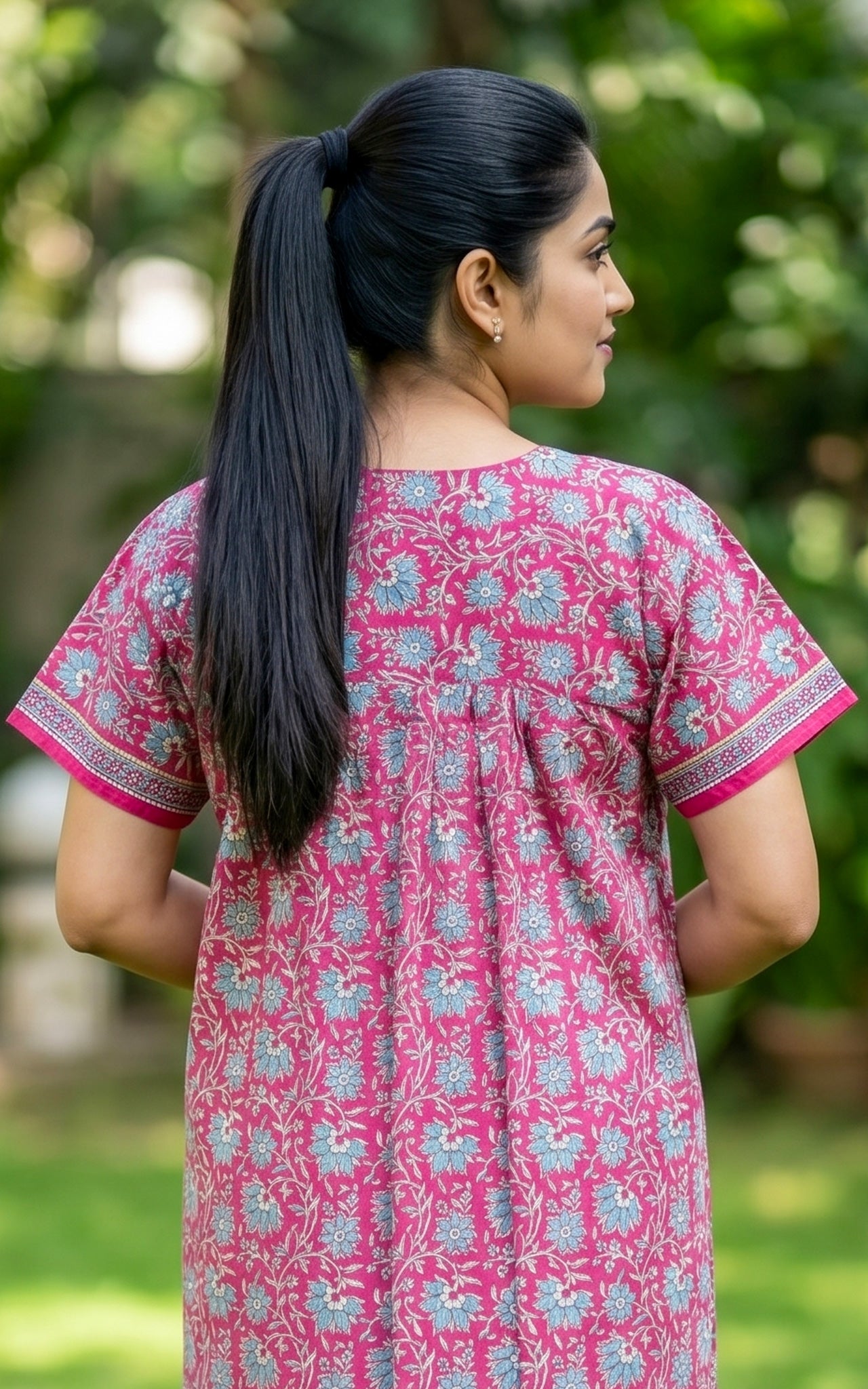 Cotton Straight Fit Nighty-162SS2E