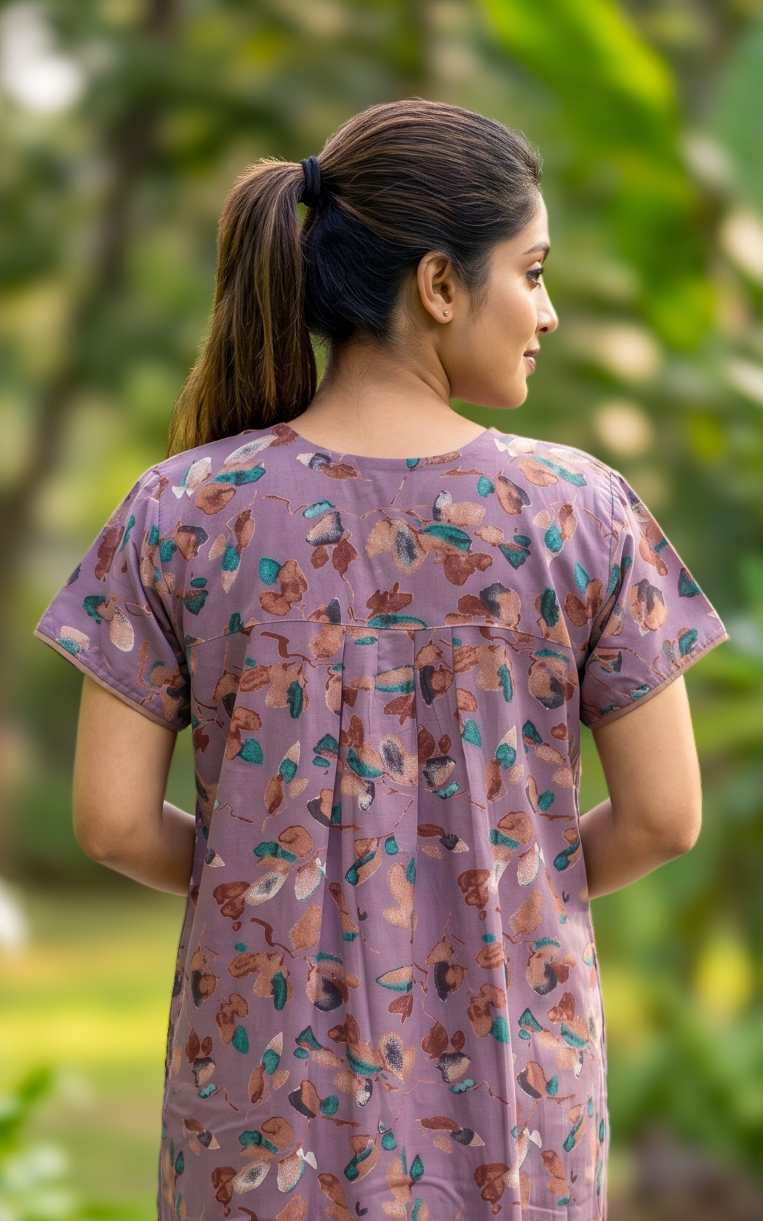 Cotton Straight Fit Nighty-160SS10A