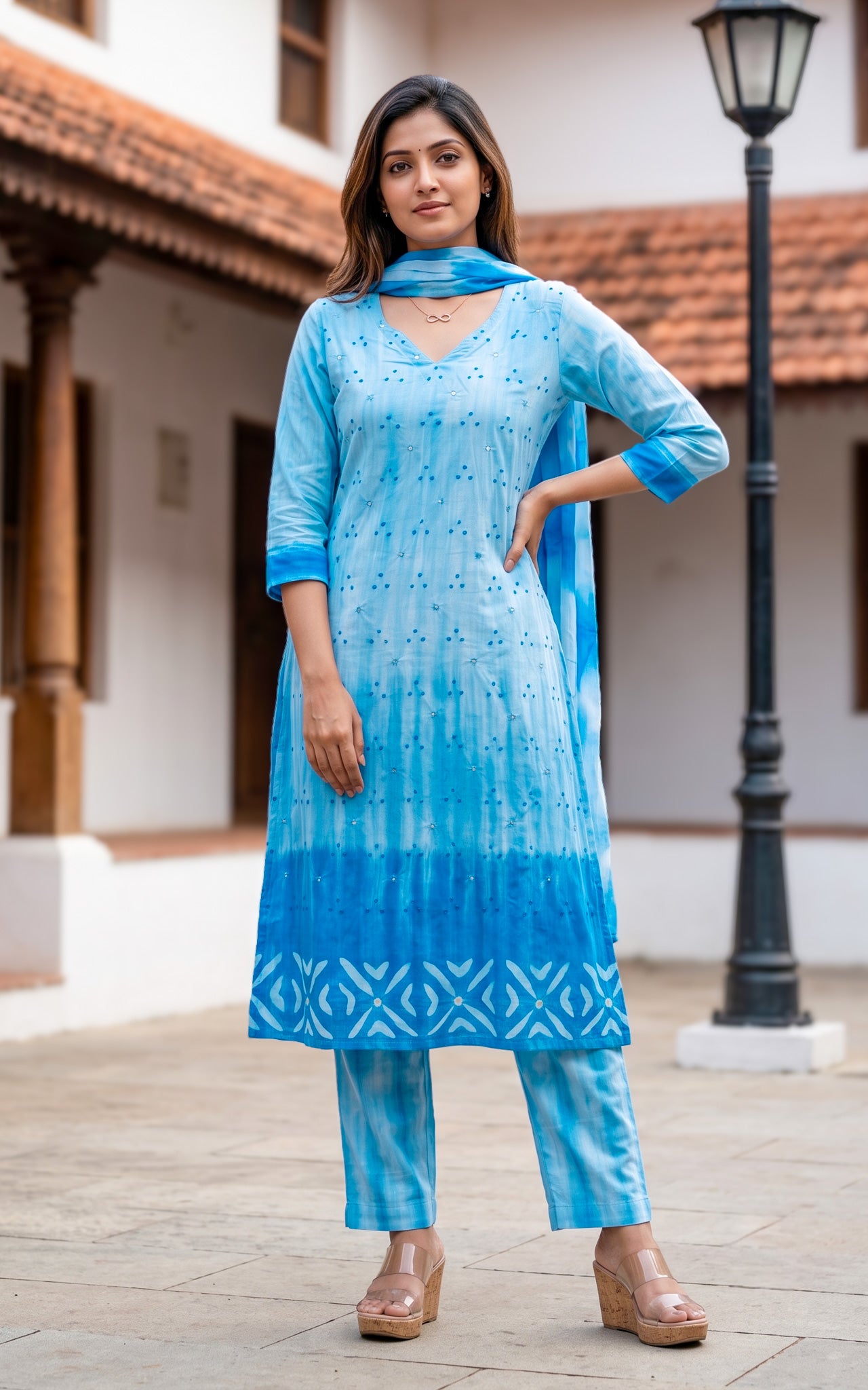 Akarisha Blue (Kurti+Dupatta)