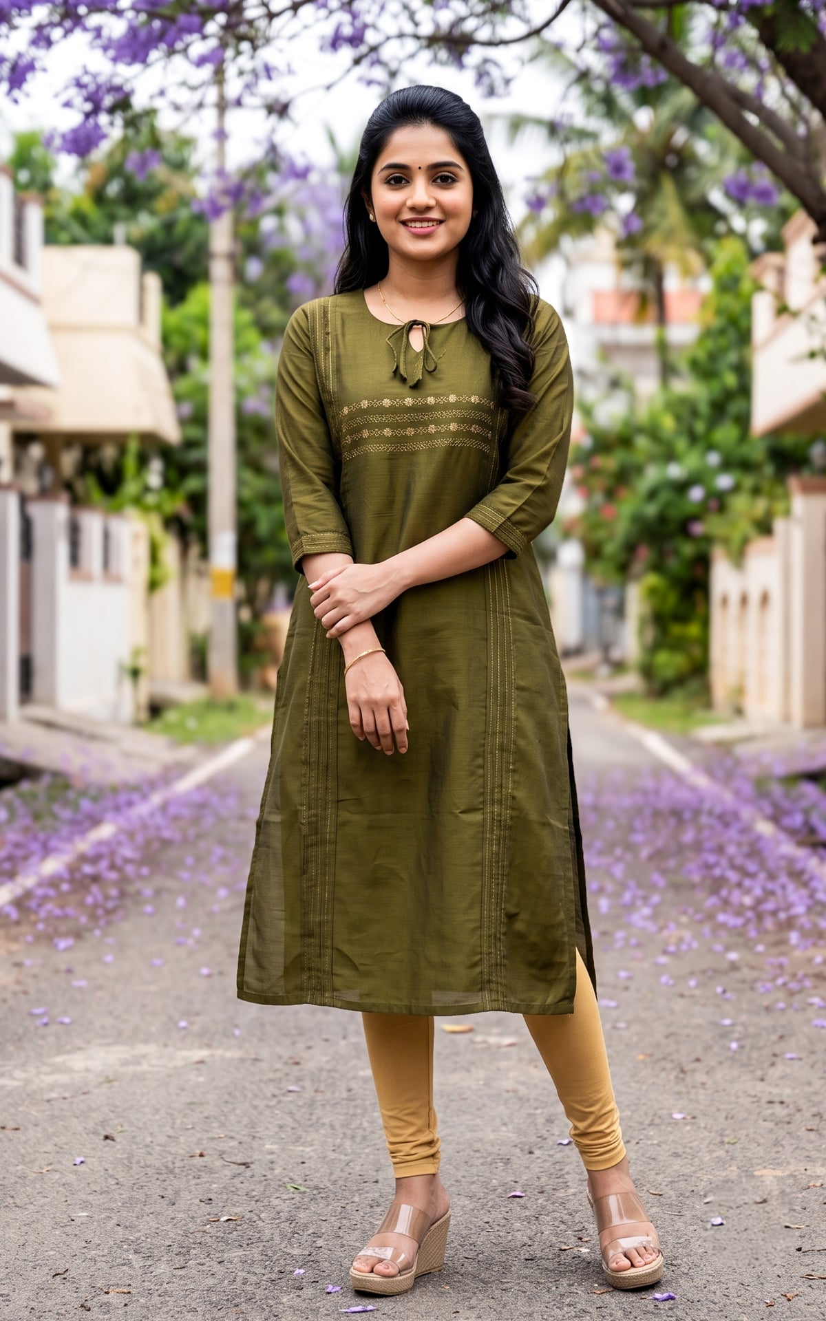 Suthandhira Dark Olive Green