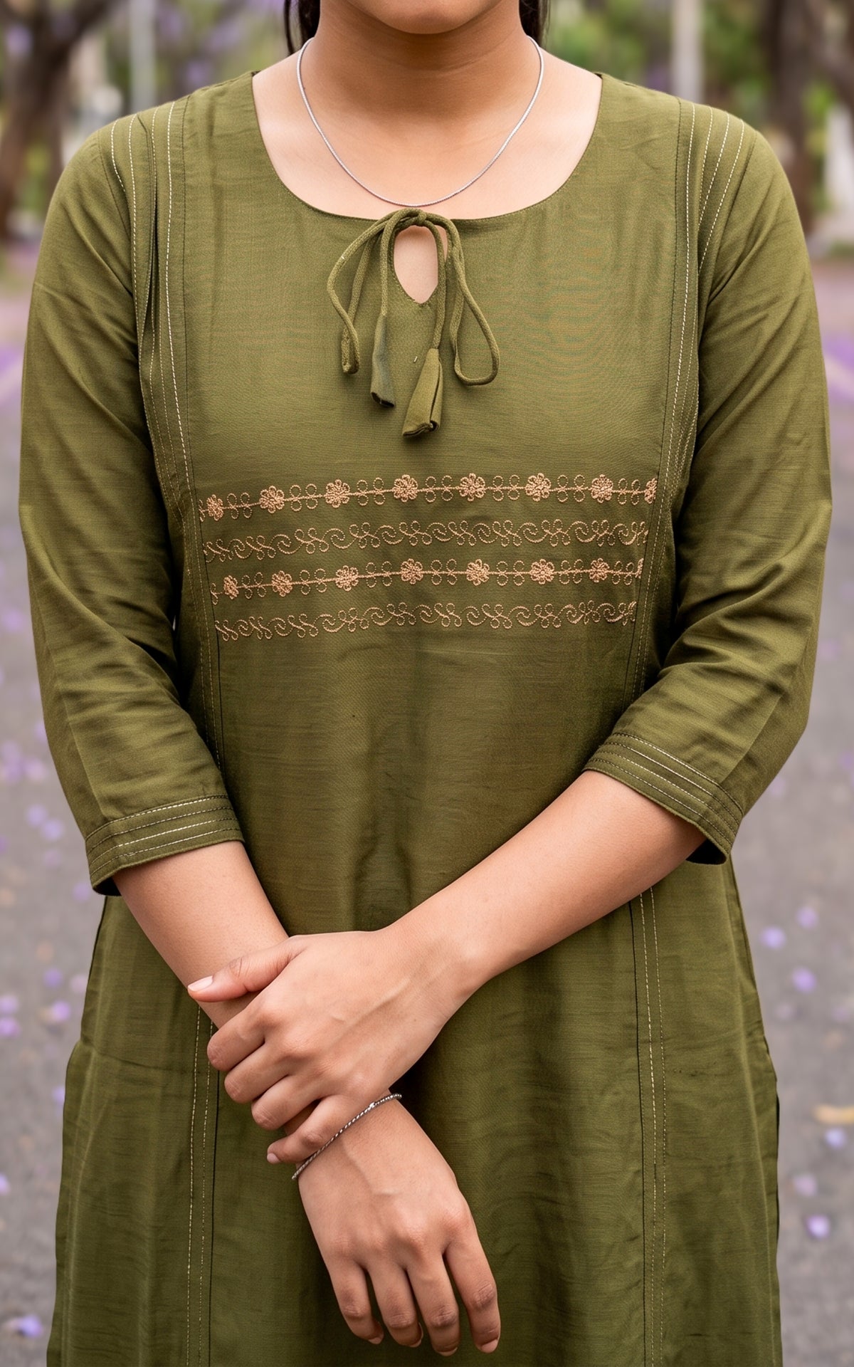Suthandhira Dark Olive Green