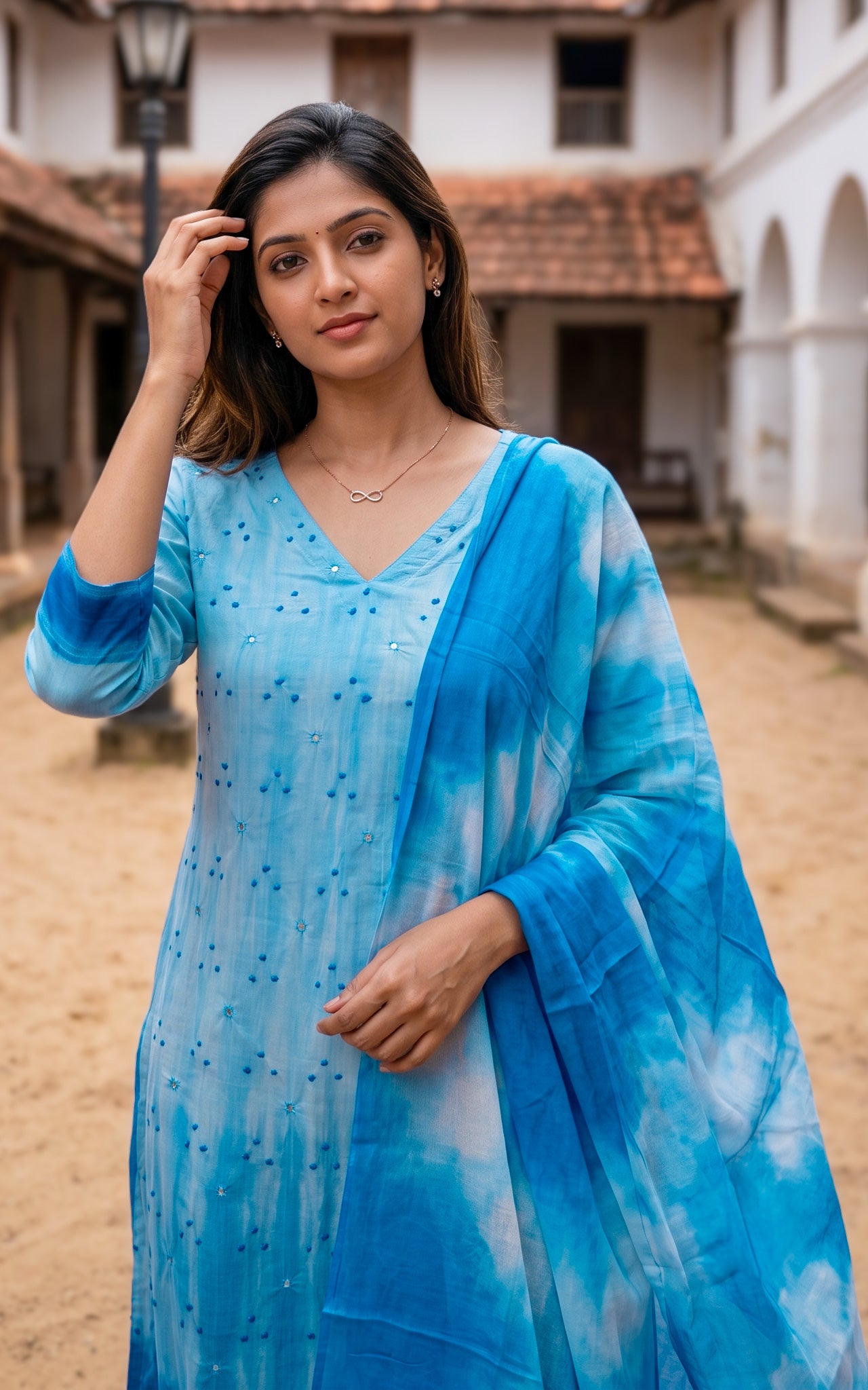 Akarisha Blue (Kurti+Dupatta)