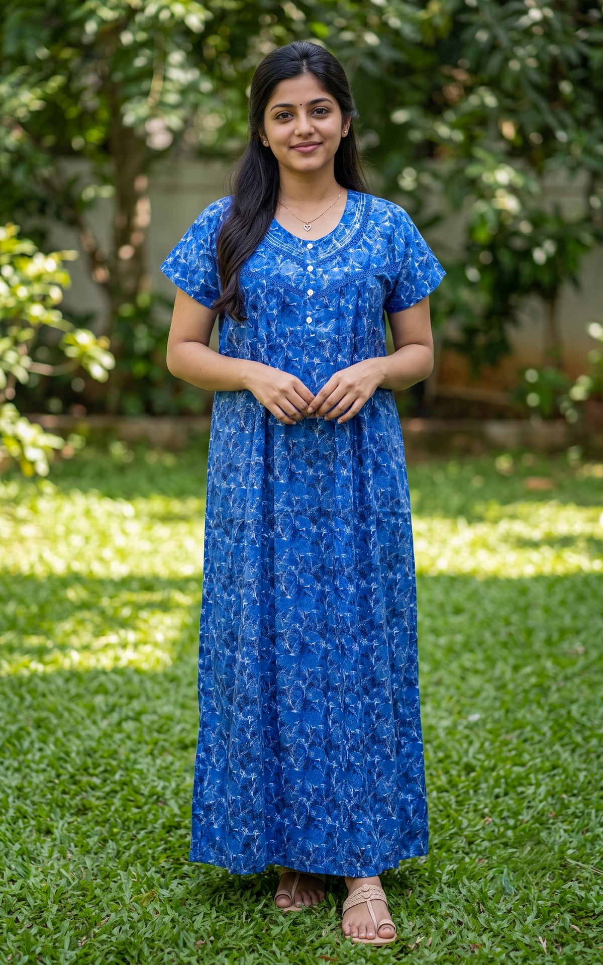 Cotton Straight Fit Nighty-165SS1A