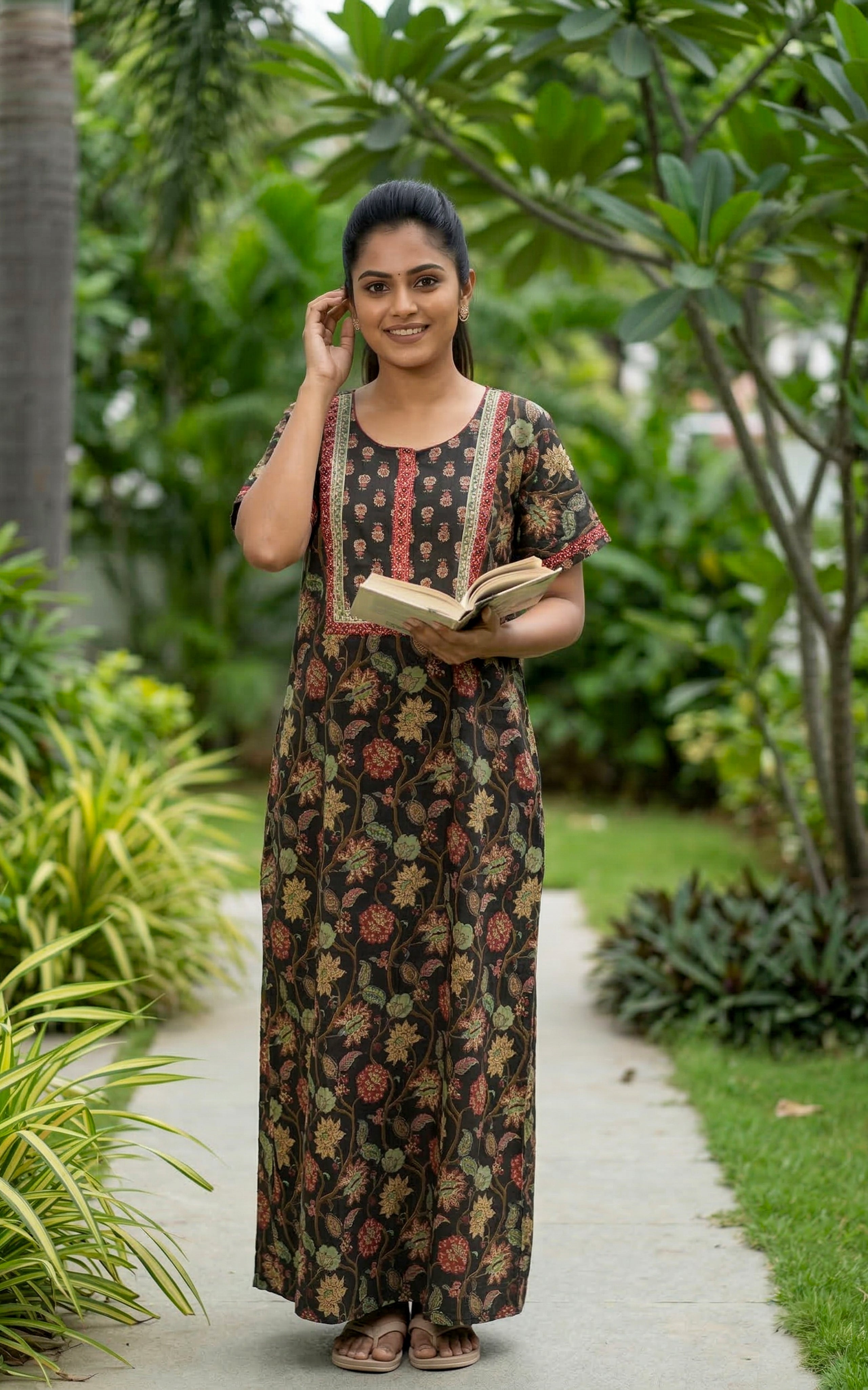 Cotton Straight Fit Nighty-159SR289