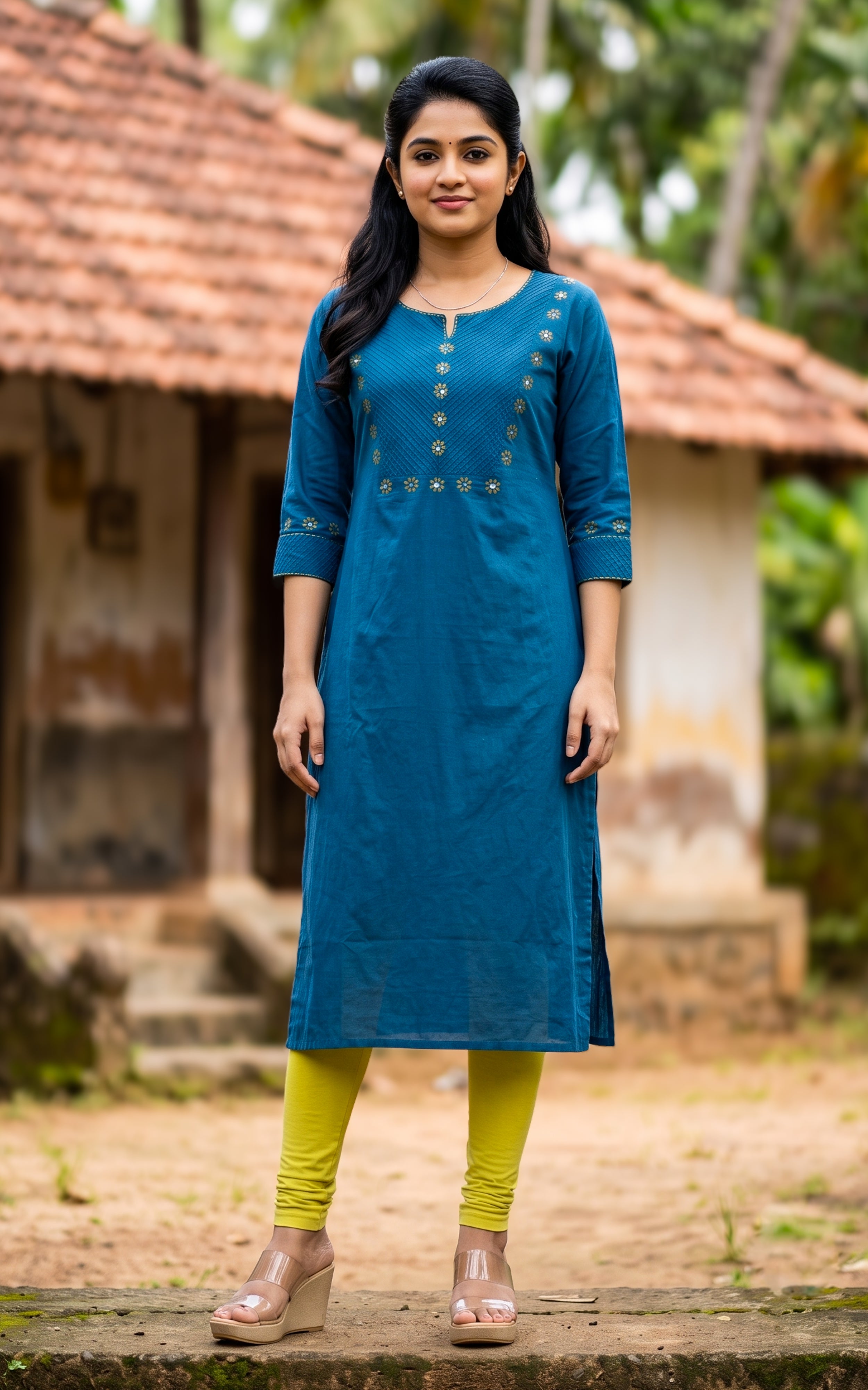 Masani Teal (Only Kurti)