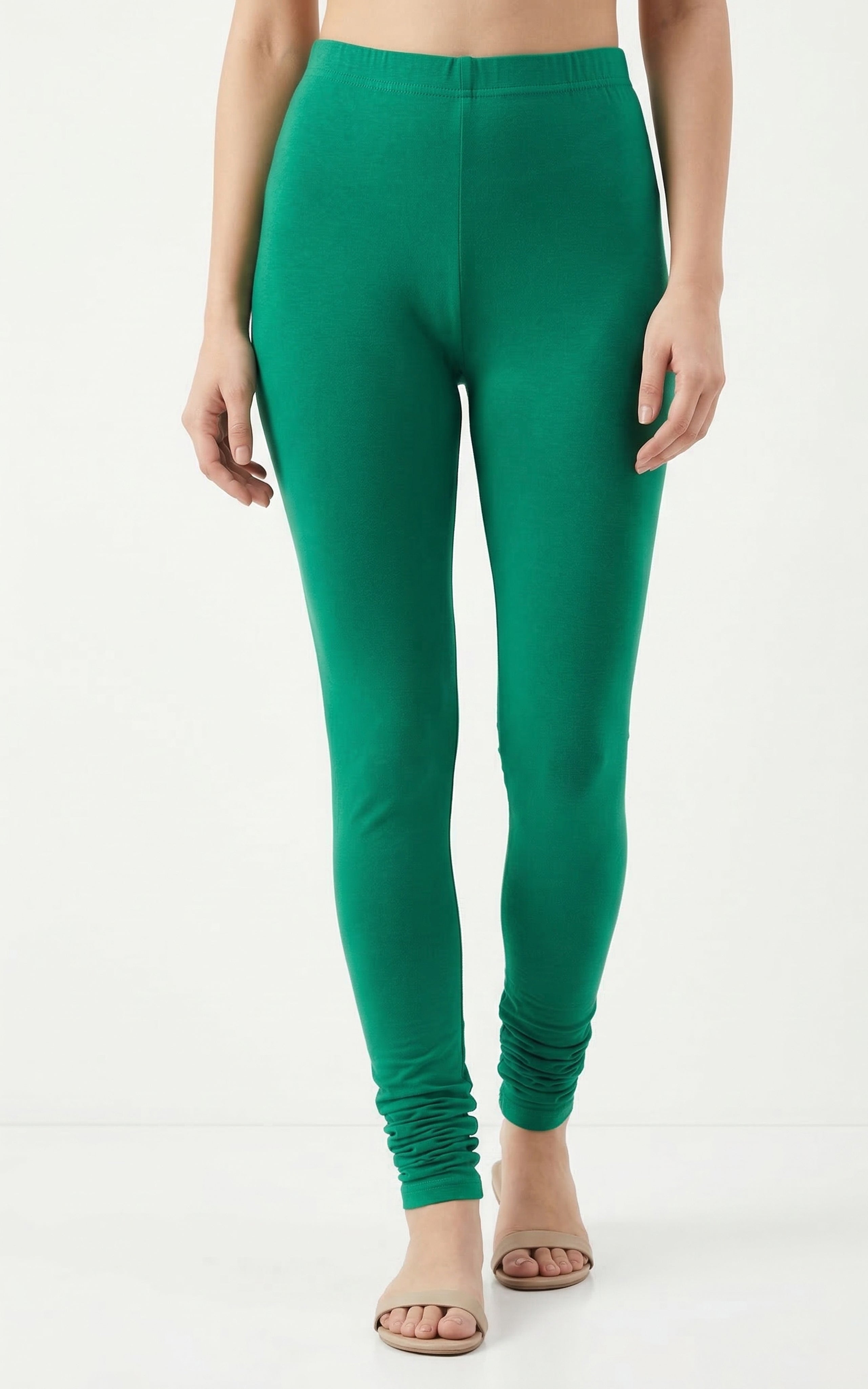 Instore – Rama Green Full Length Legging for Women – Stretchable – Mix N Match Bottom Wear