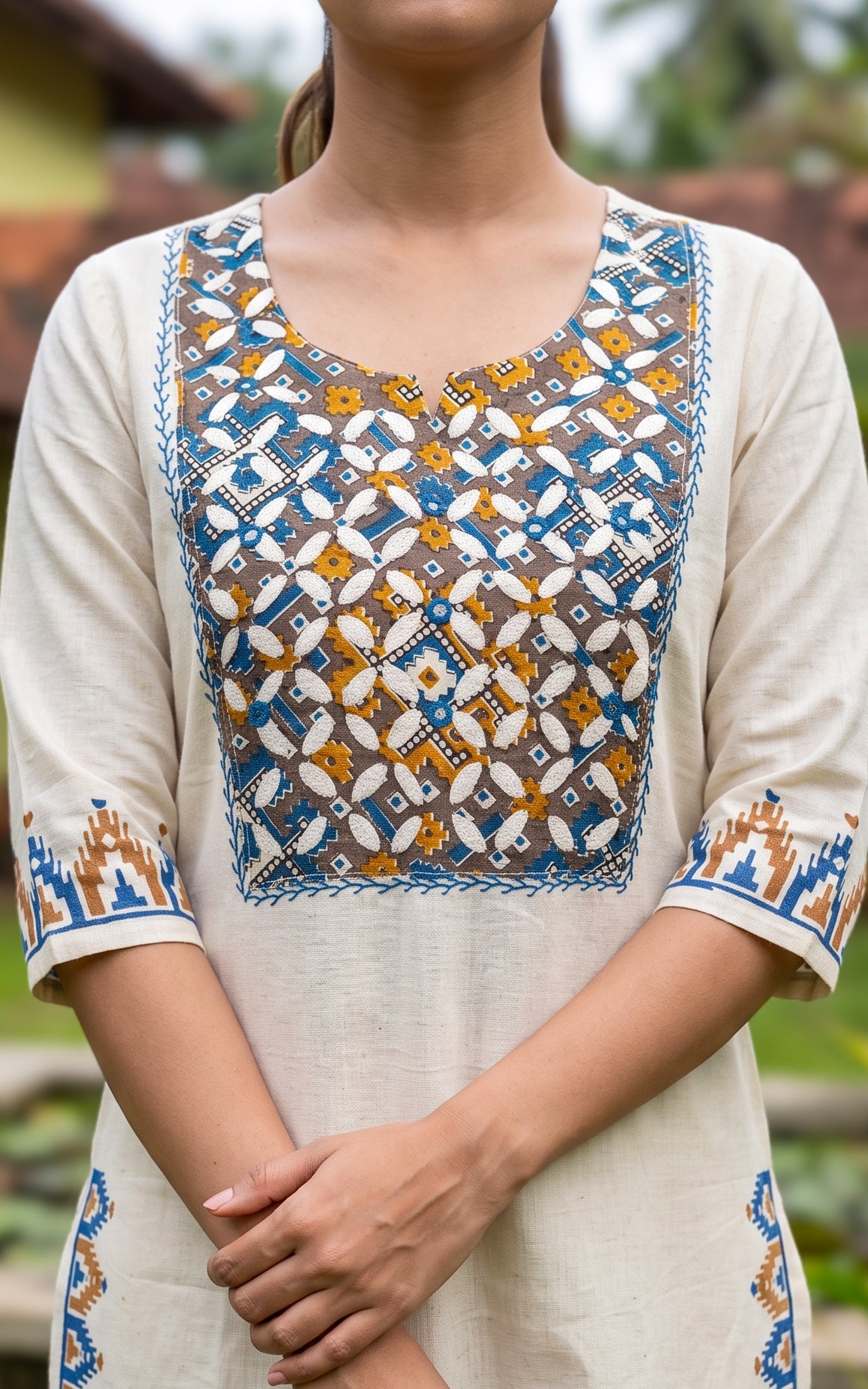 Viviana Handblock B (Kurti+Pant+Dupatta)