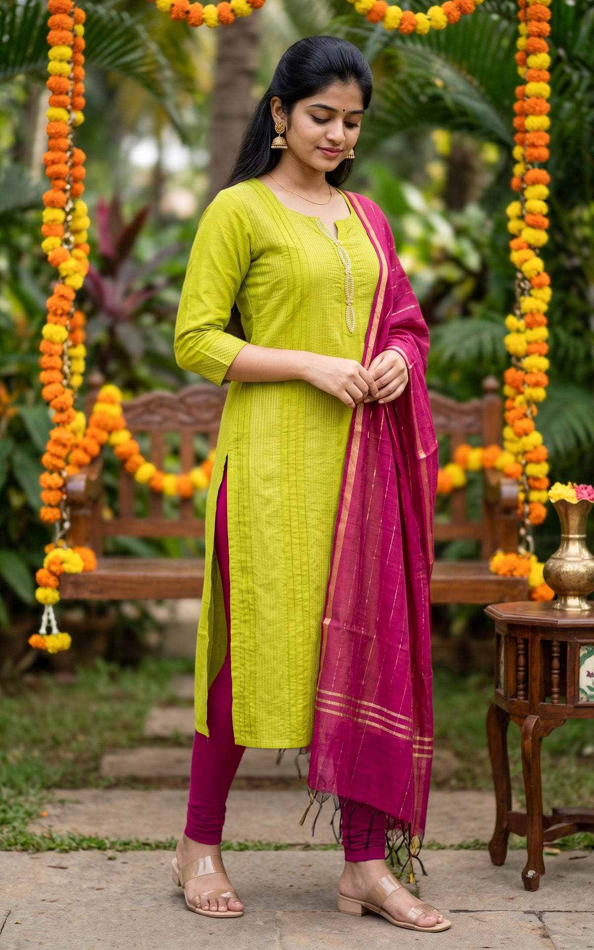 Delisha Green (Kurti+Dupatta)