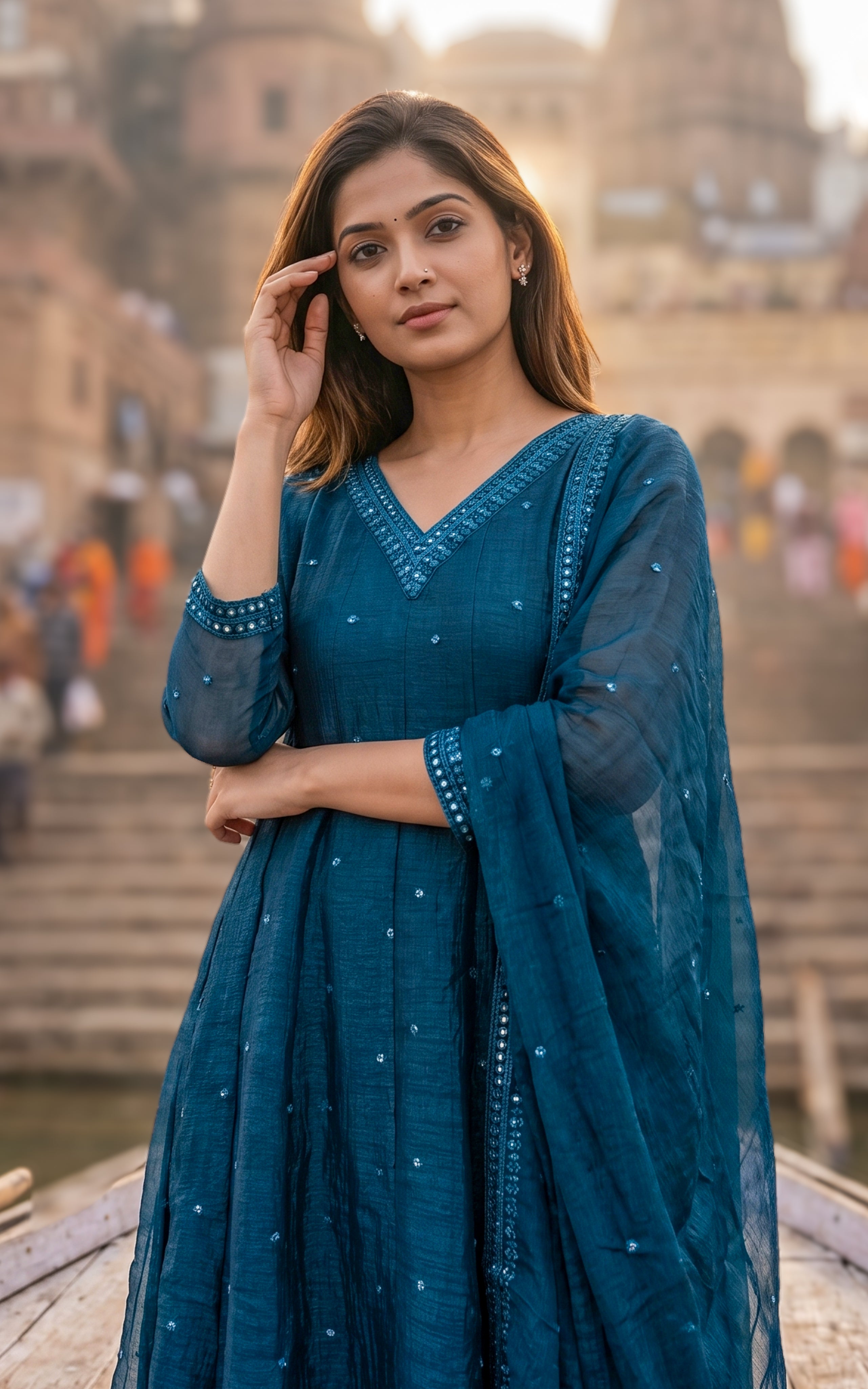 Mellinam B (Kurti+Dupatta)
