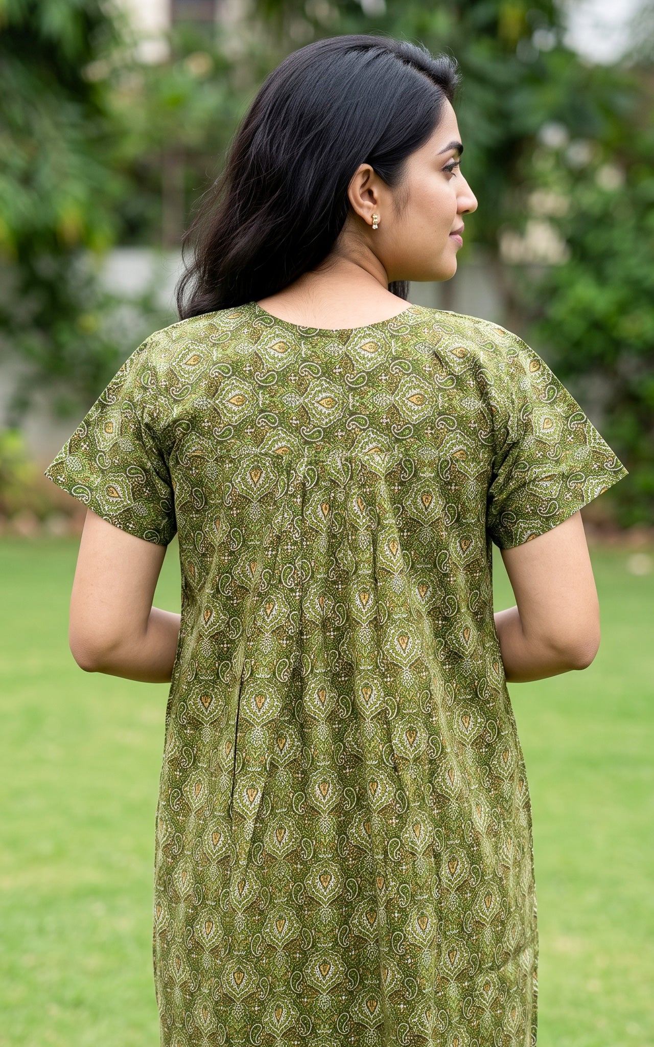 Cotton Straight Fit Nighty-163SS2