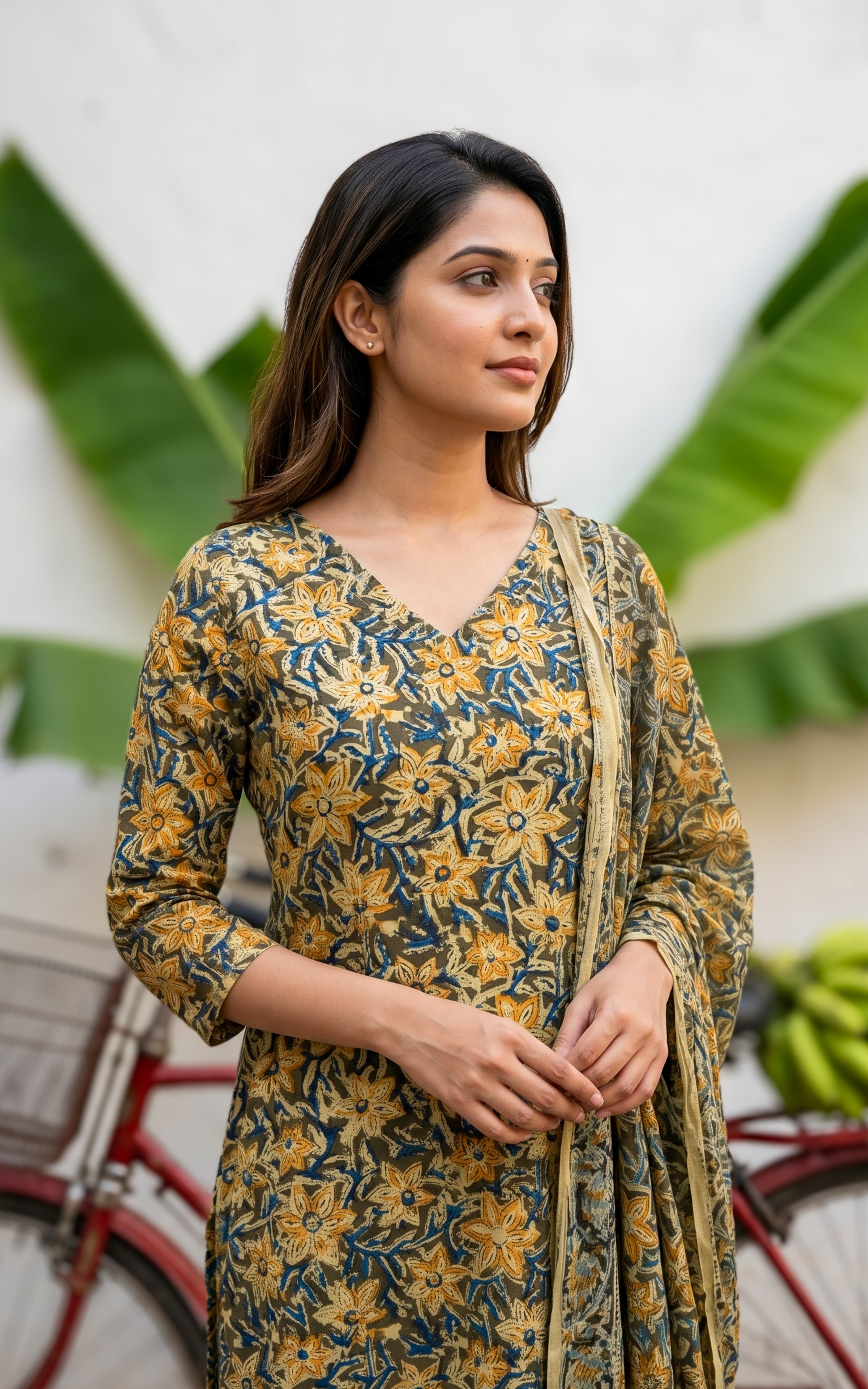 Women Kalamkari Cotton Kurti Set Ethnic Wear