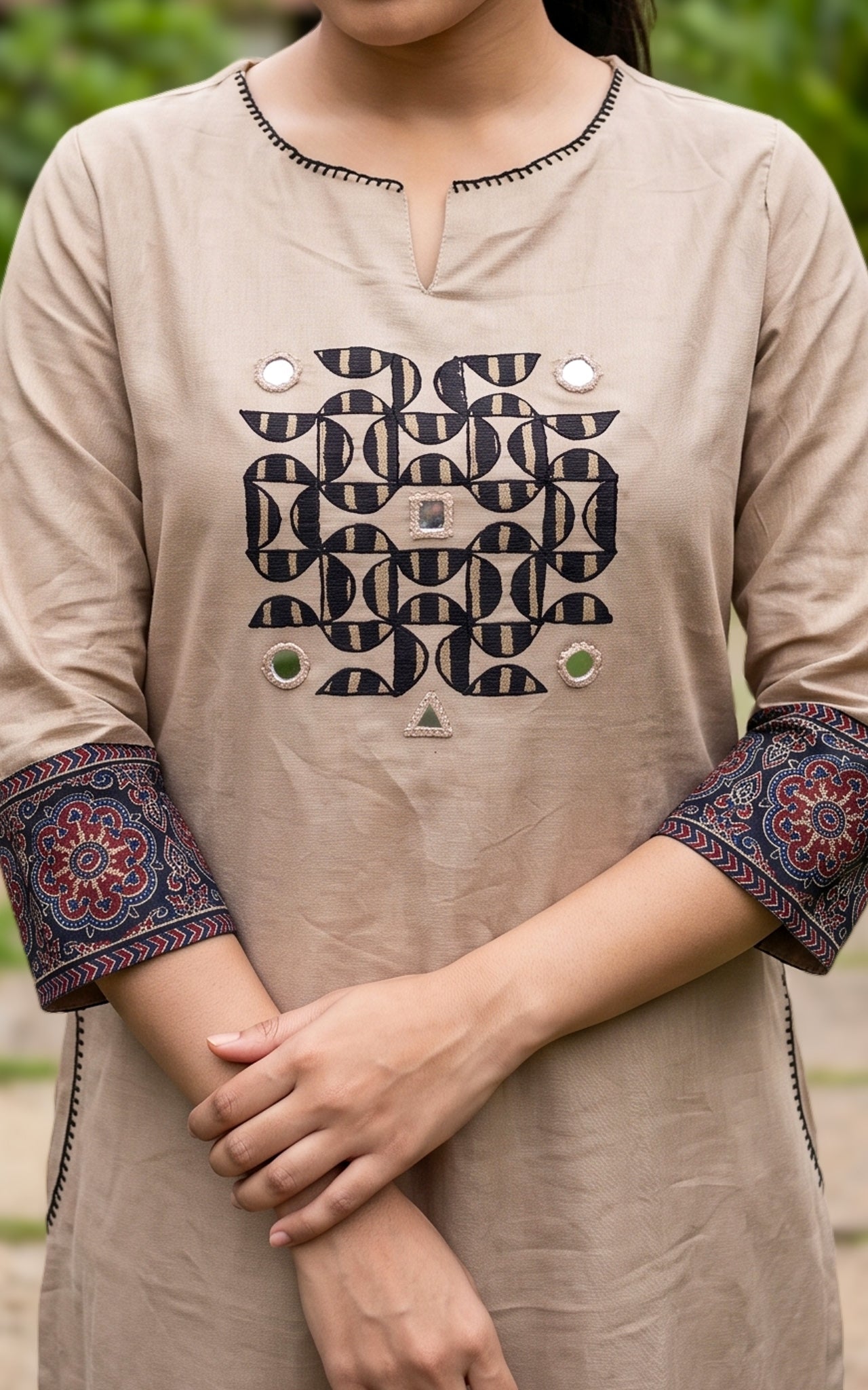 Analika Beige (Kurti+Pant+Dupatta)
