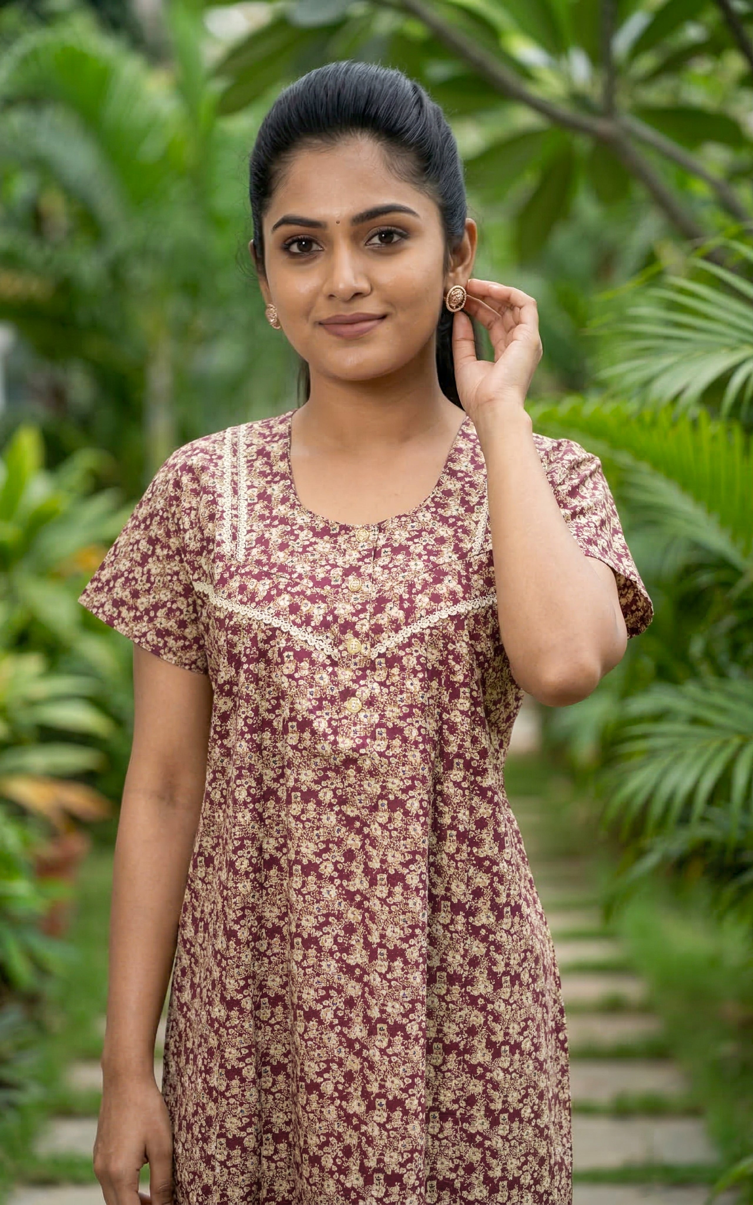 Cotton Straight Fit Nighty-159SS2
