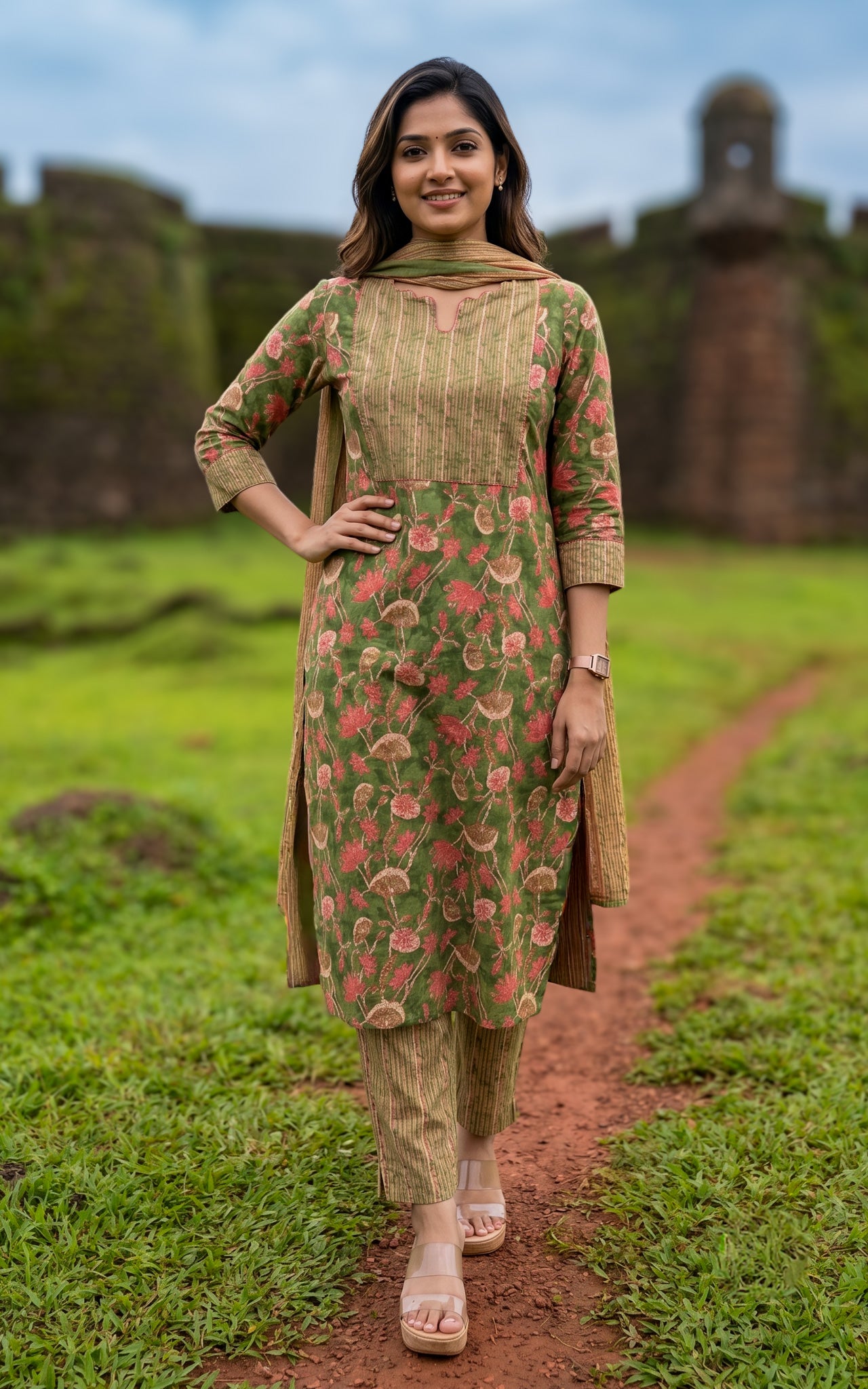 Mirudhula B (Kurti+Pant+Dupatta)