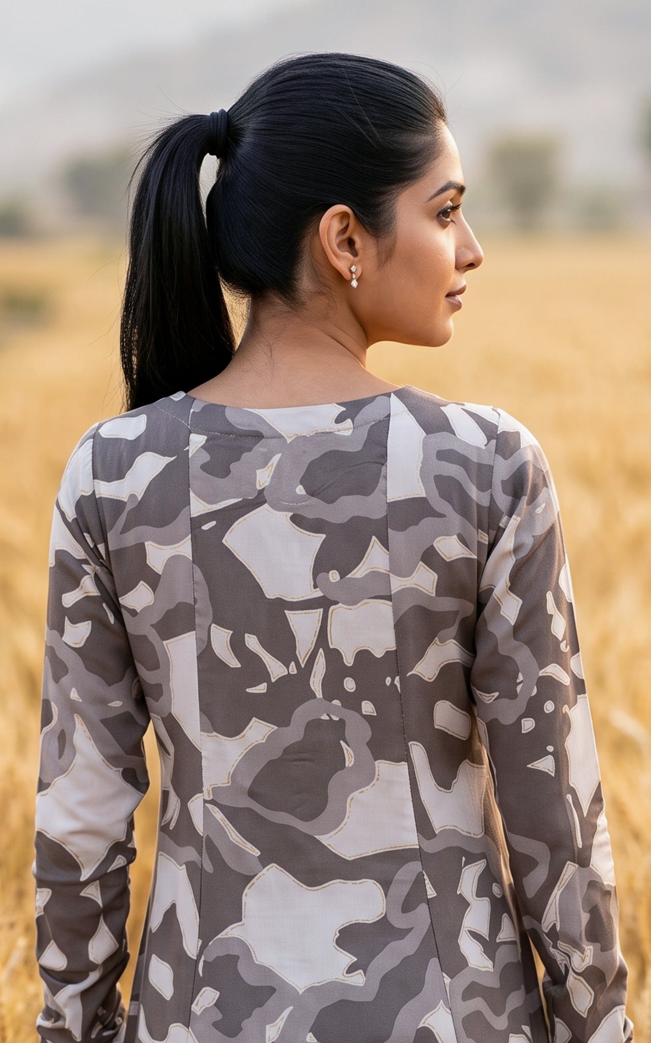 Grey Rayon Ethnic Wear Kurti for Women