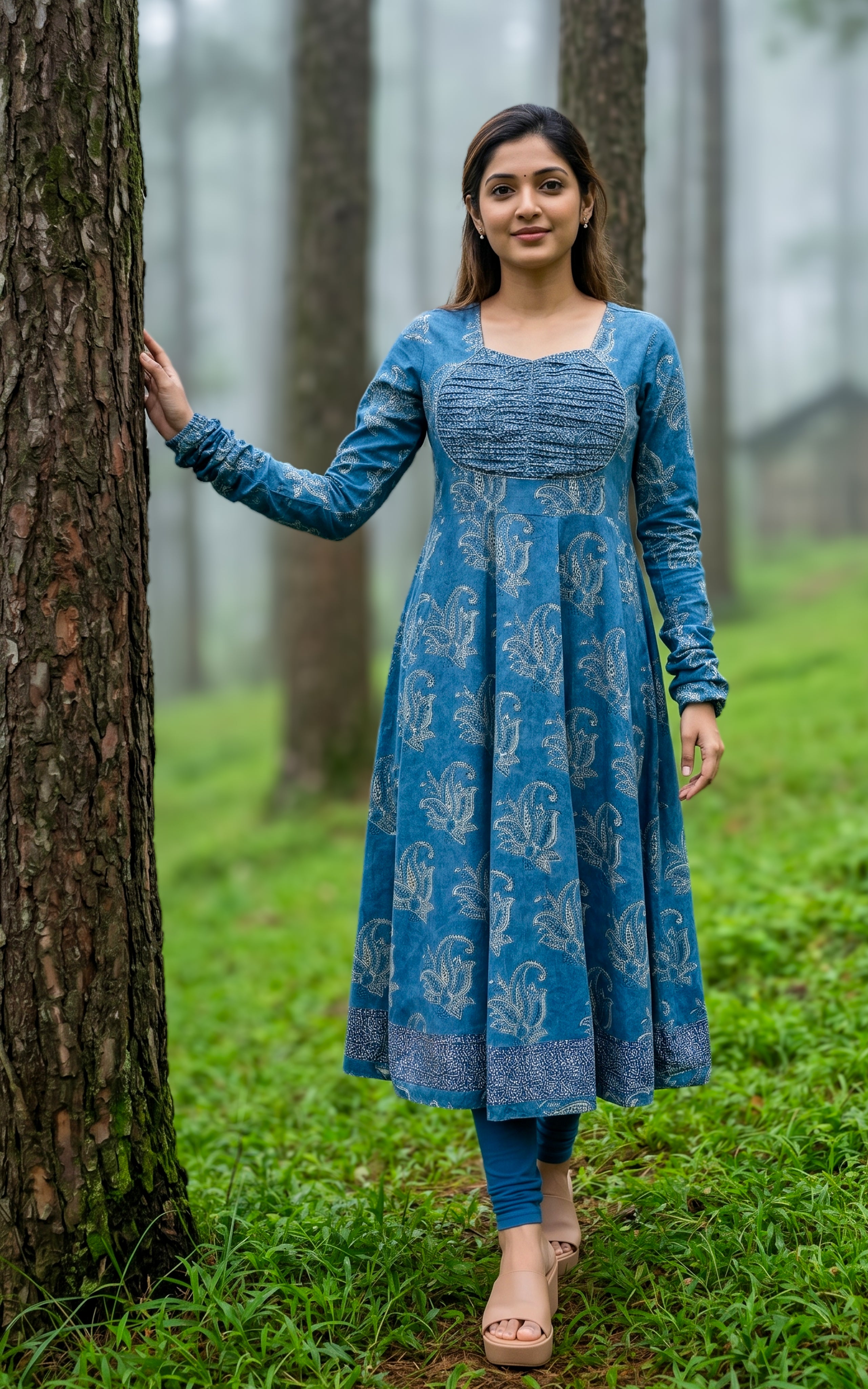 Cotton ethnic Anarkali kurti for women
