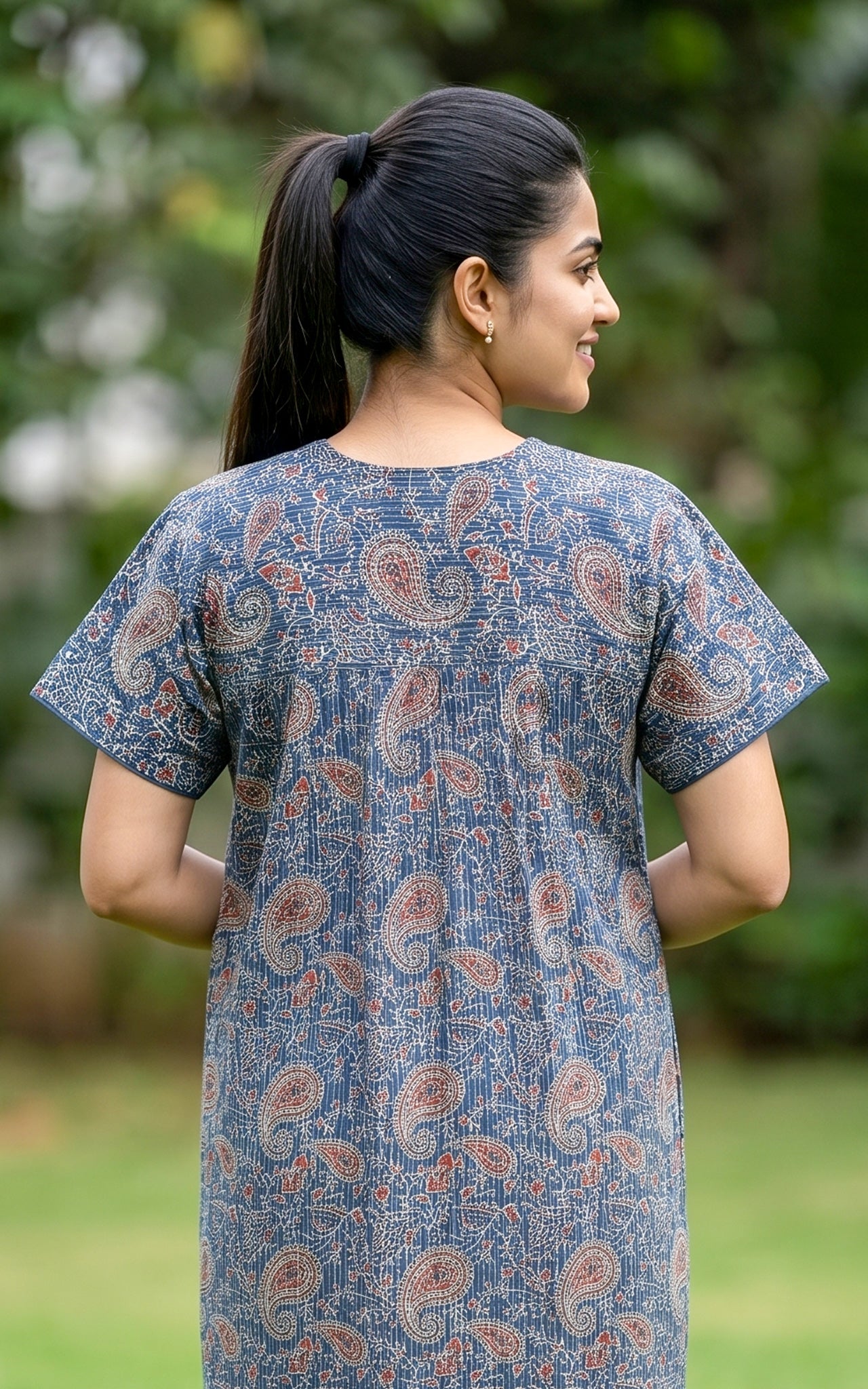 Cotton Straight Fit Nighty-162SS6C