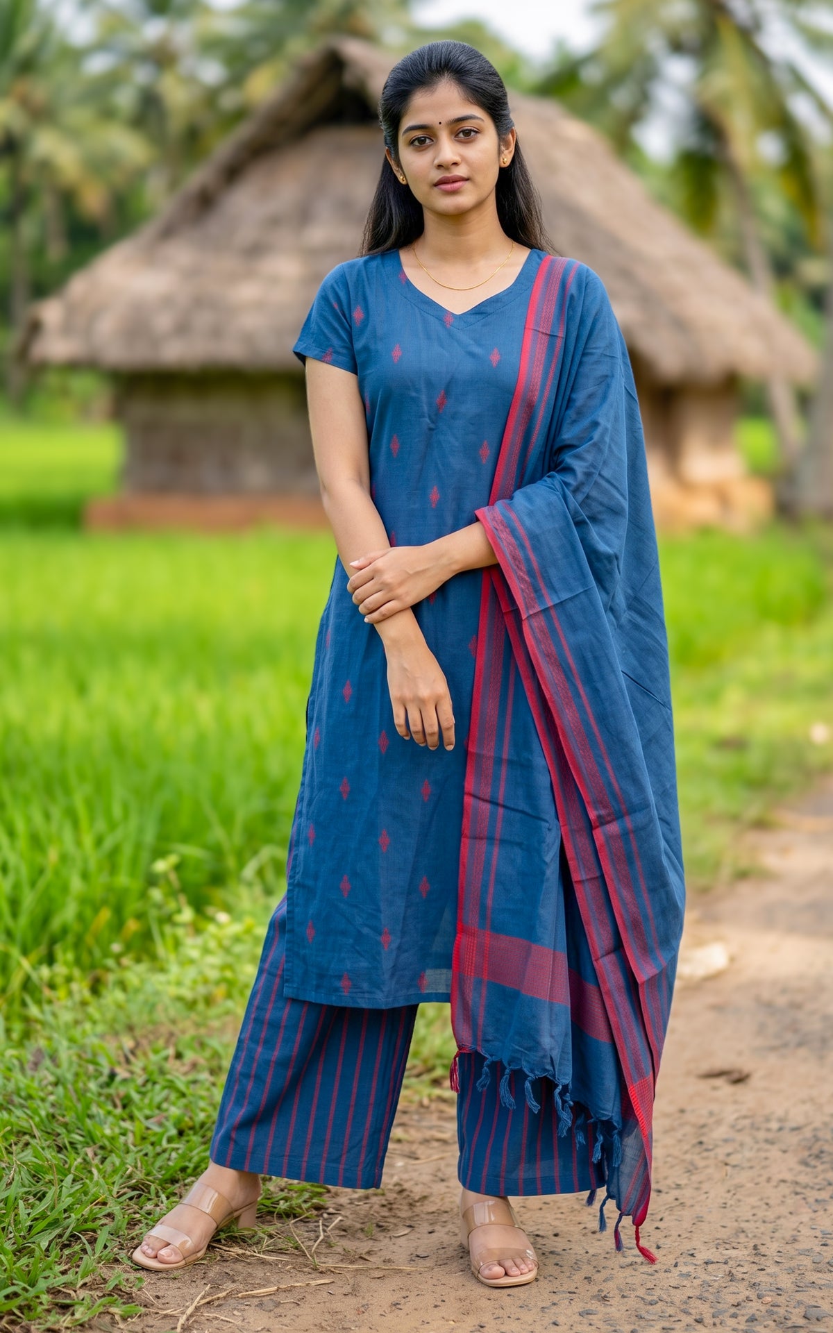 Raji Blue (Kurti+Pant+Dupatta)