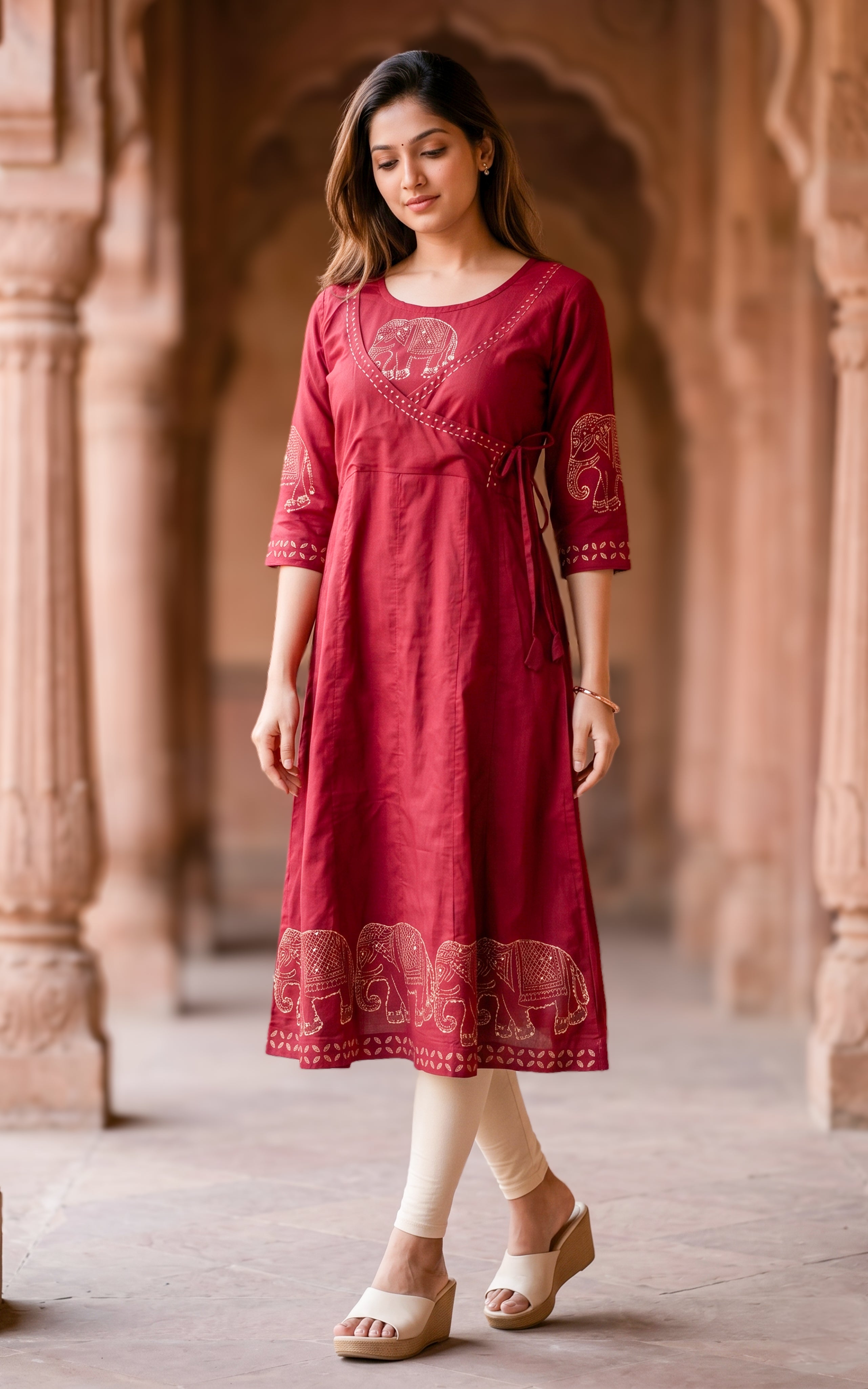Breathable cotton summer kurti for women