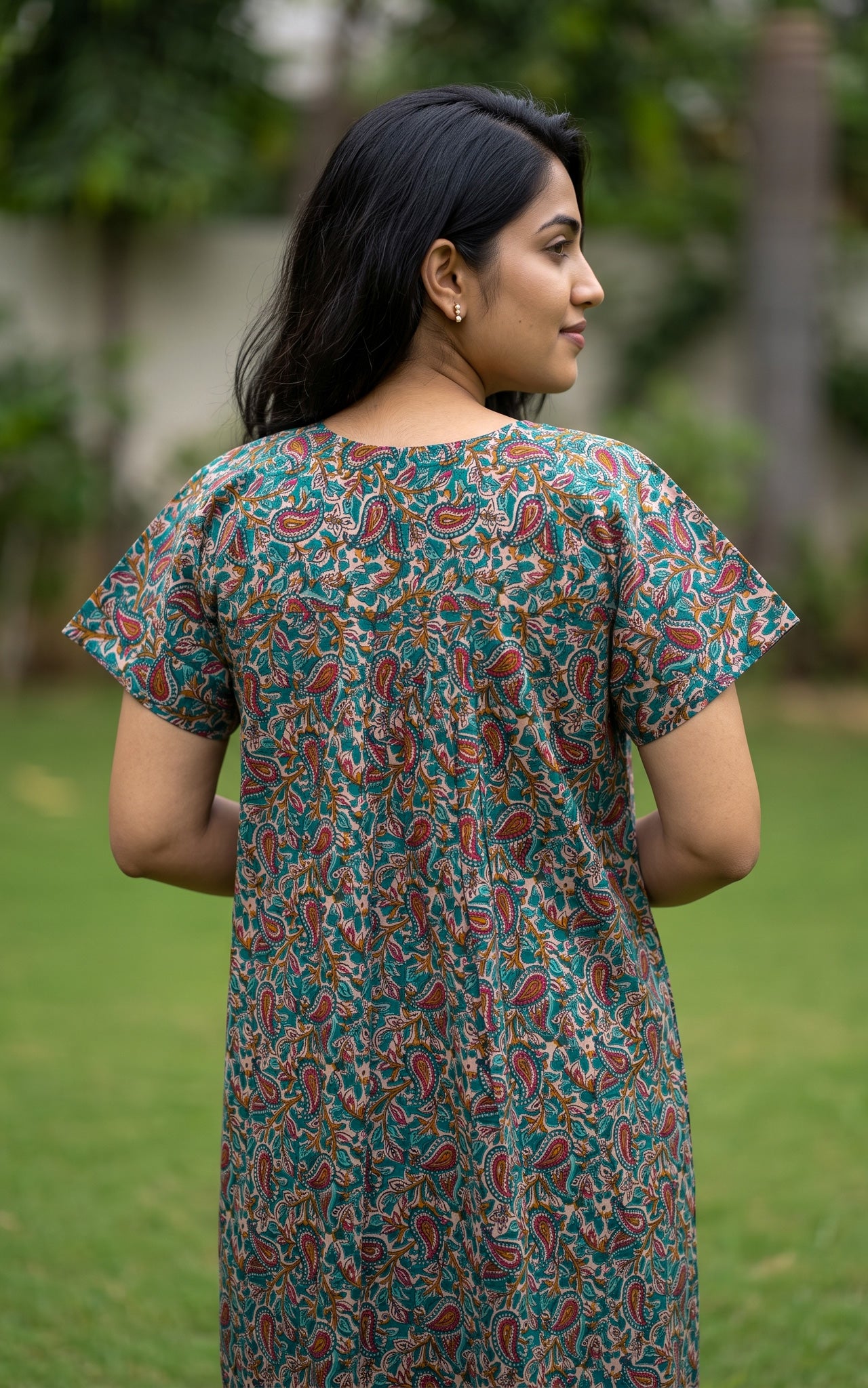 Cotton Straight Fit Nighty-163SS1A