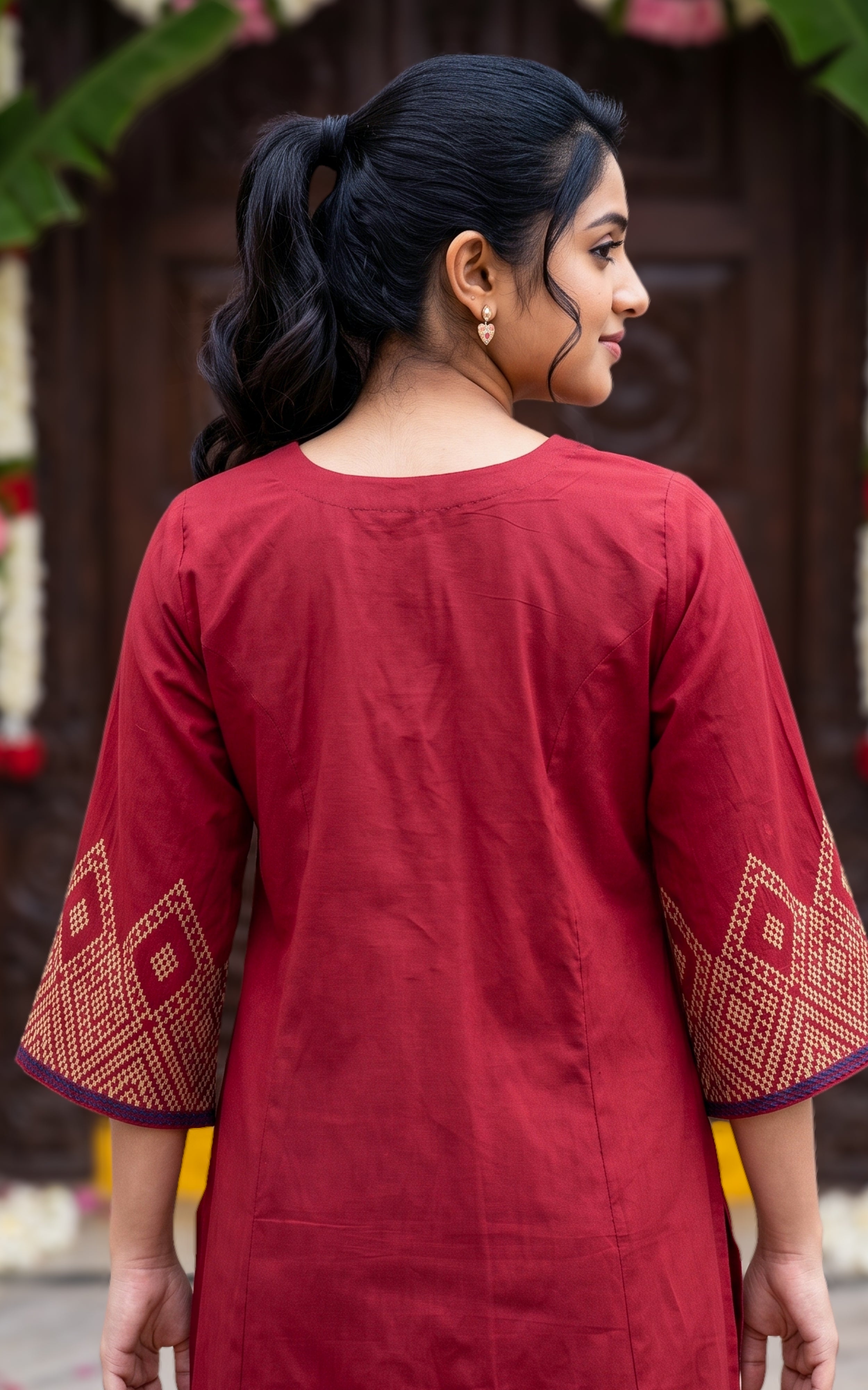 Joshna Maroon (Kurti+Pant)