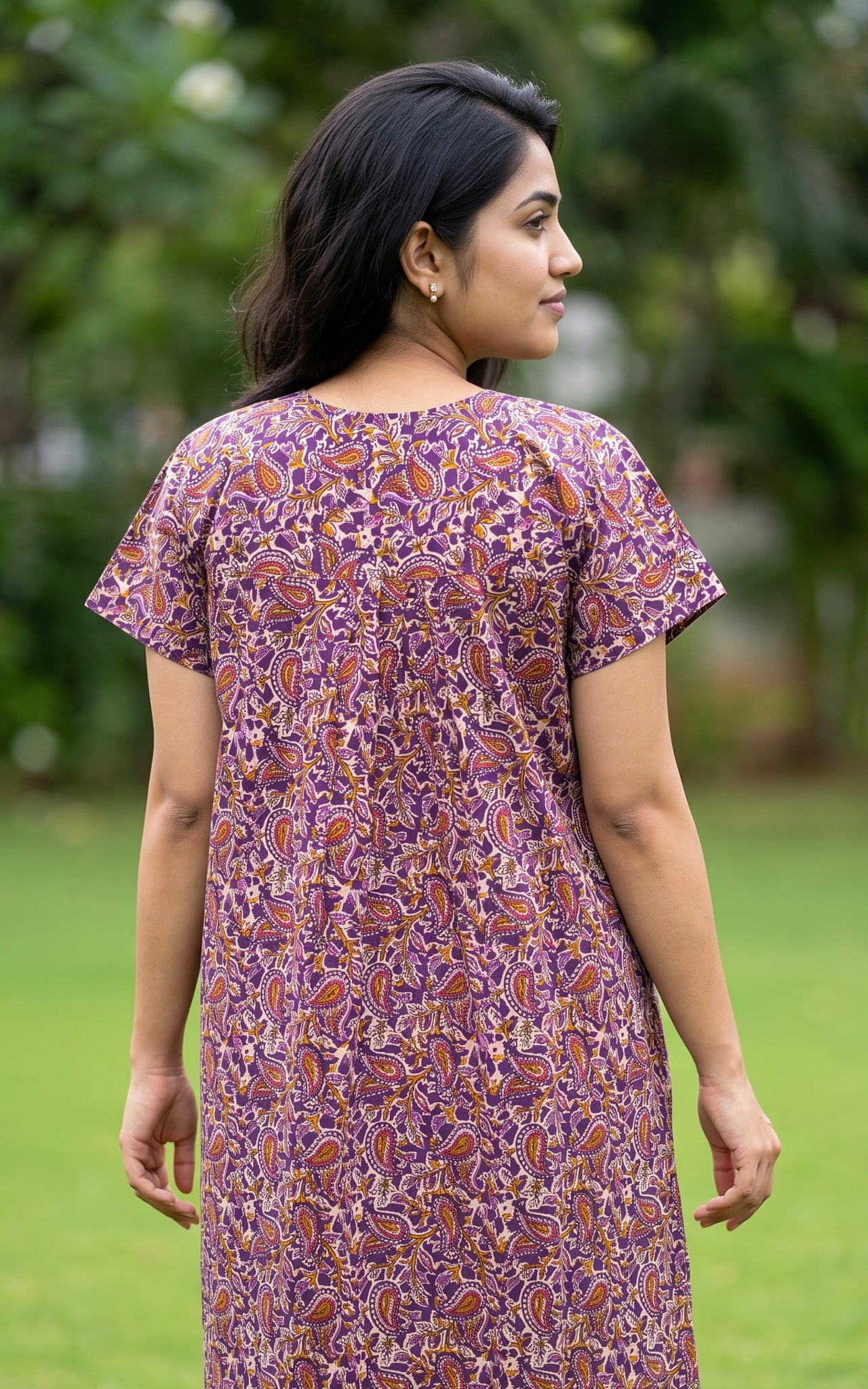 Cotton Straight Fit Nighty-163SS1B