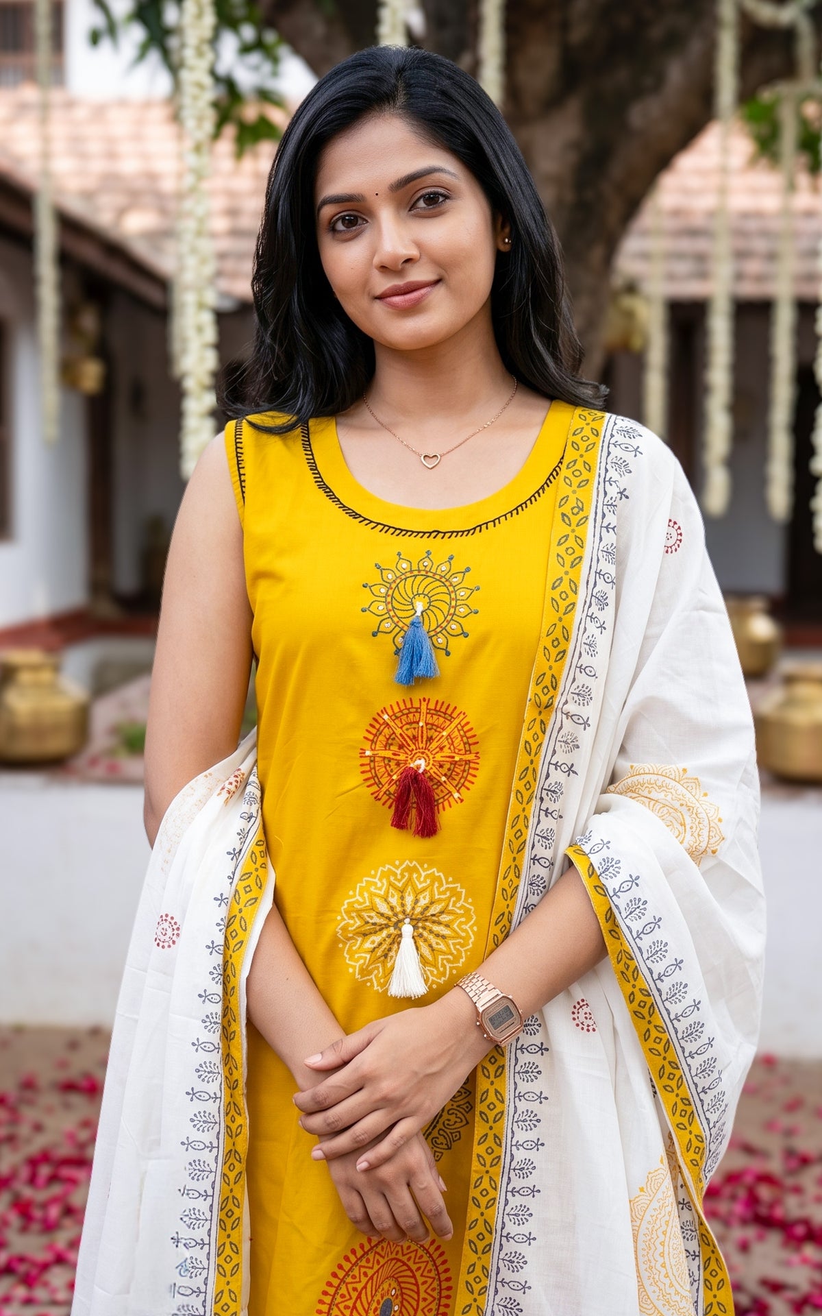 Aurumaya D Handblock (Kurti+Dupatta)