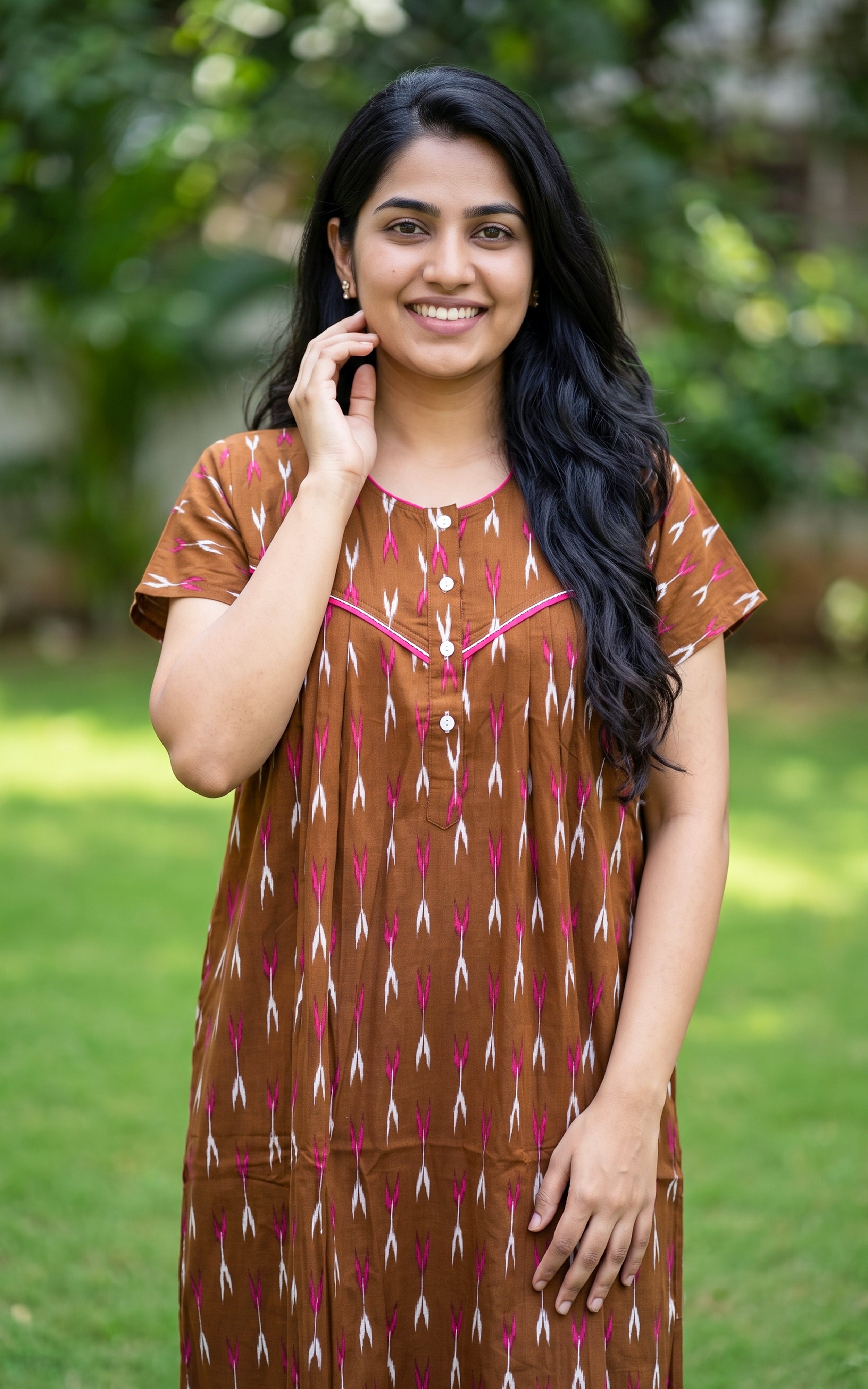 Cotton Straight Fit Nighty-164SS9