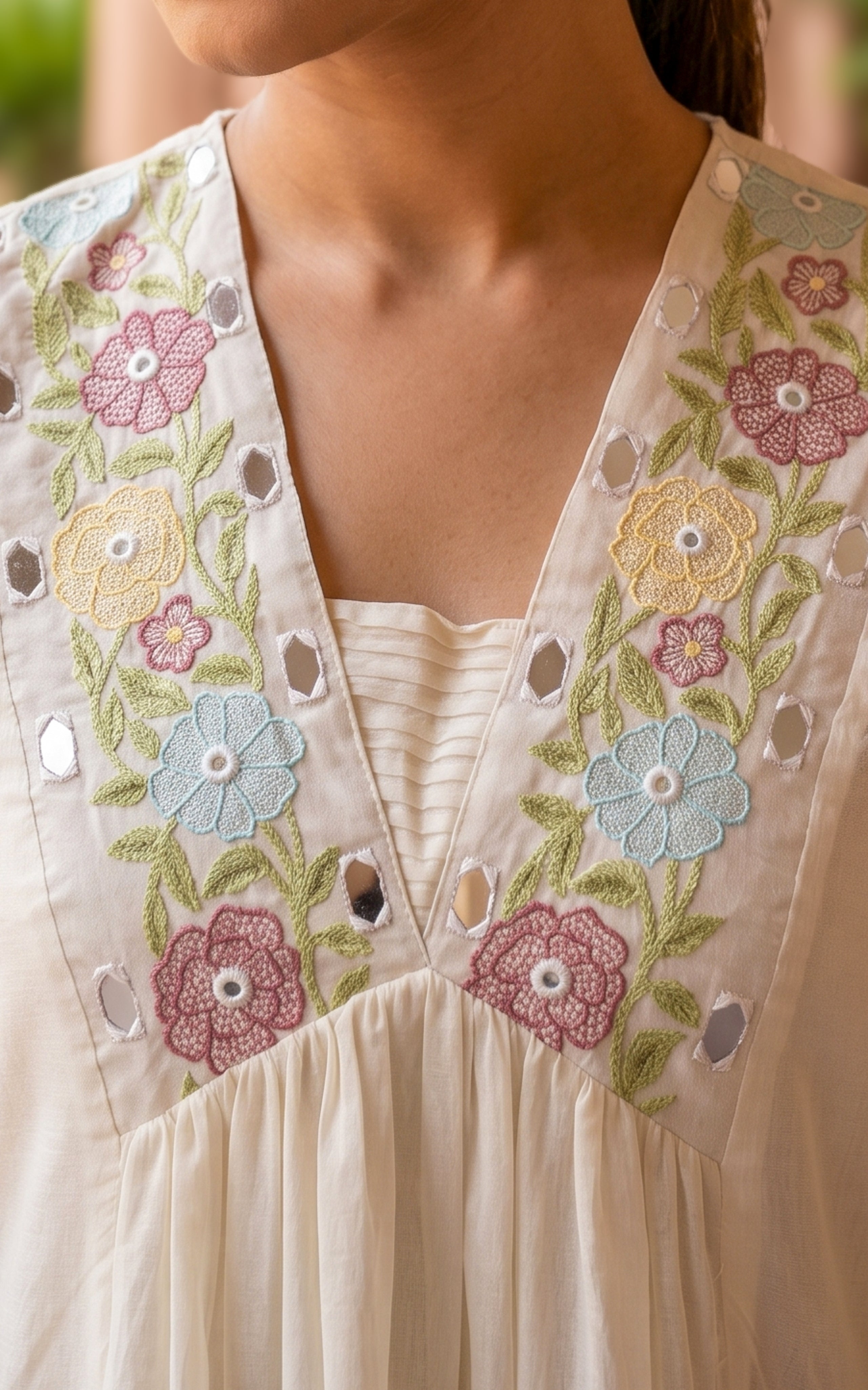White trendy ethnic kurti for women