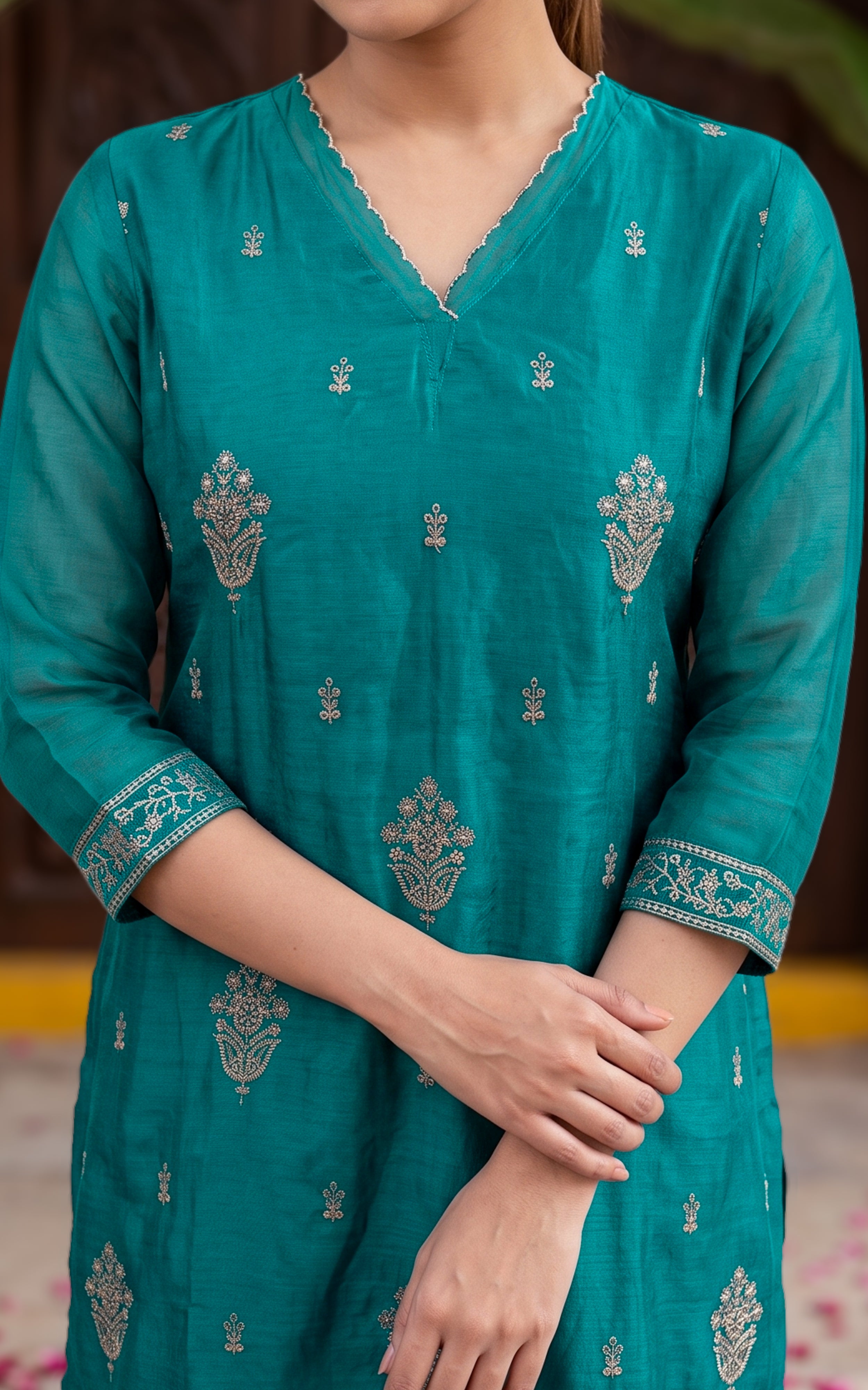 Bhagyashree Blue (Kurti+Pant+Dupatta)