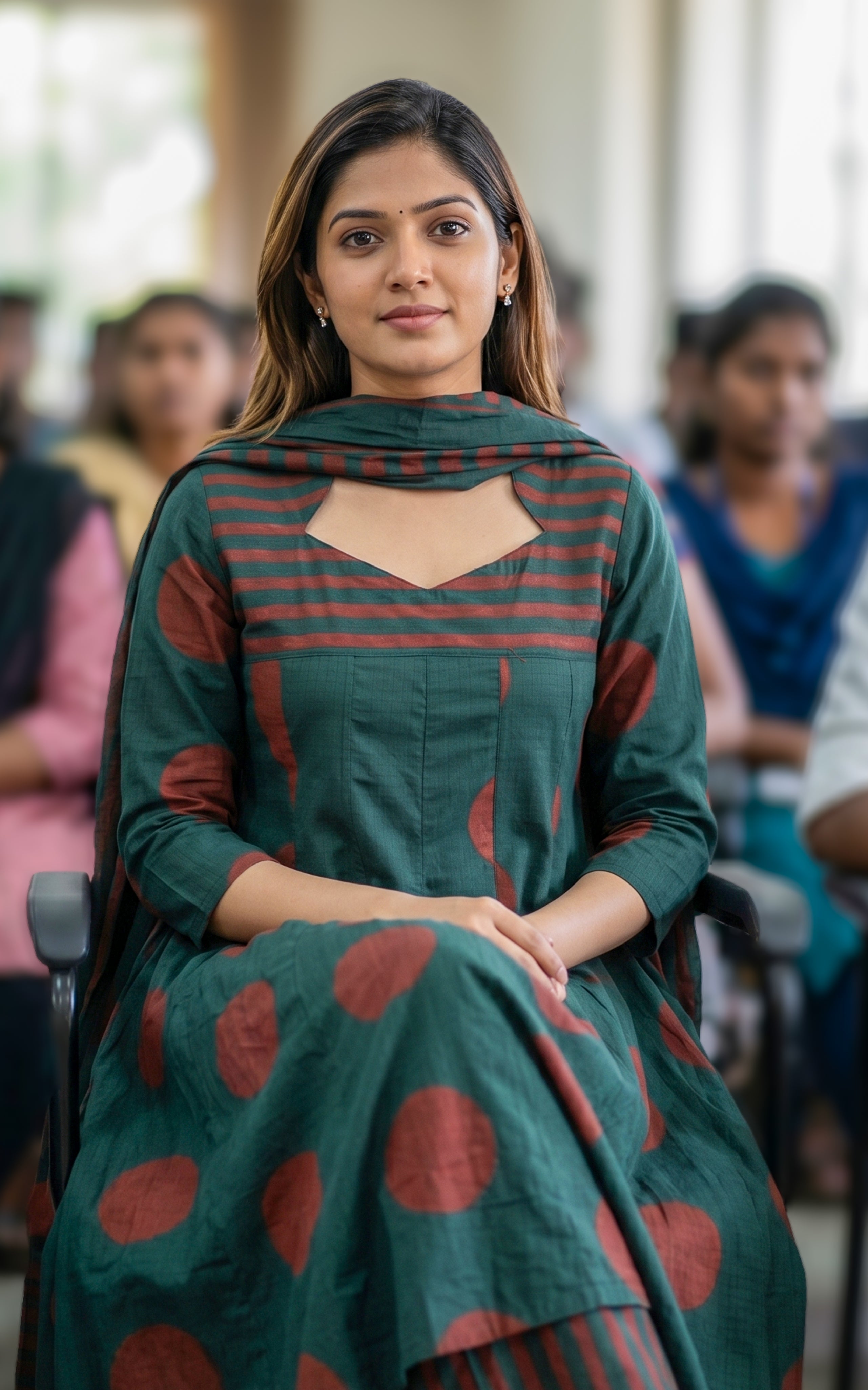 Poonguzhali A (Kurti+Pant+Dupatta)