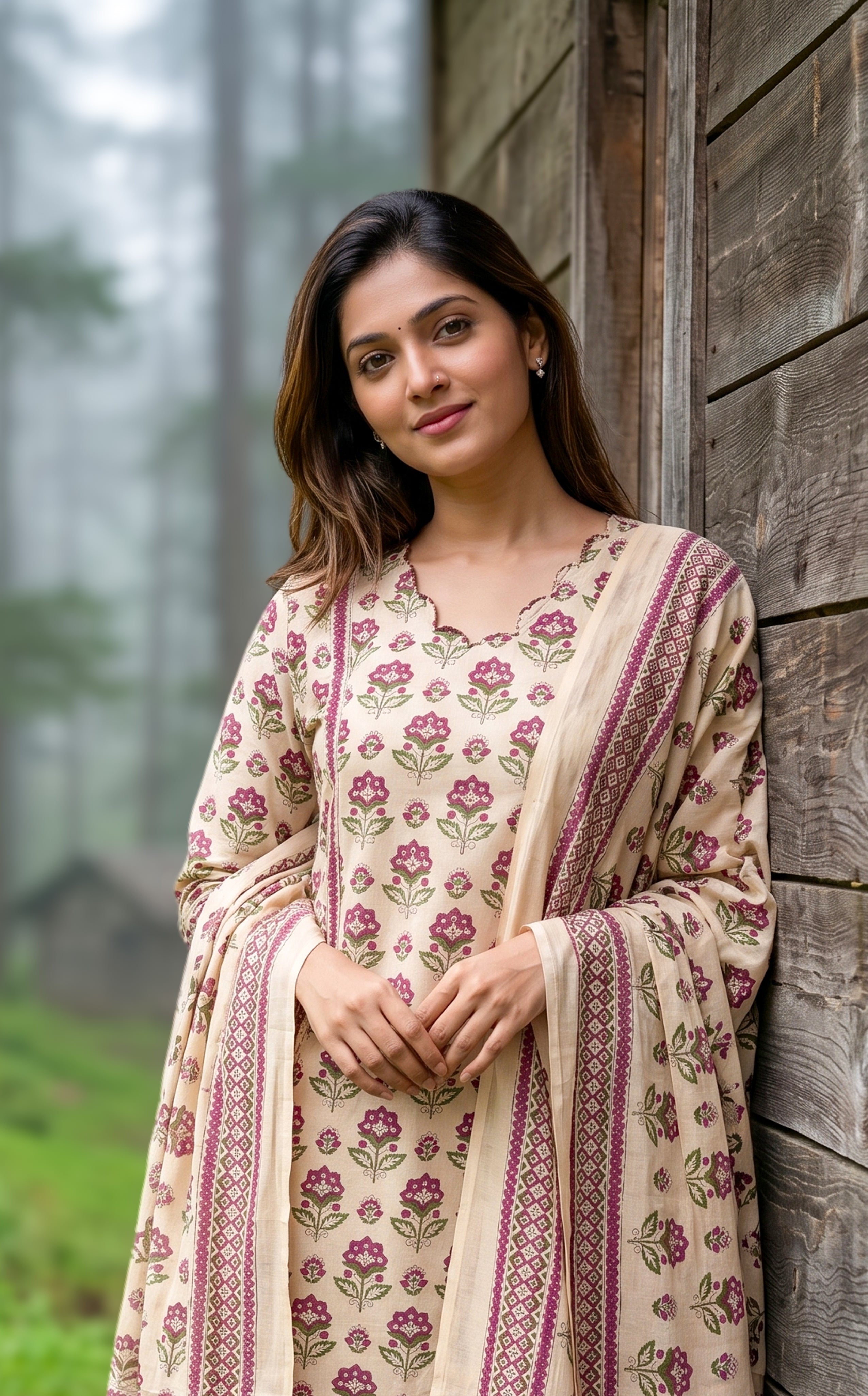 Mythiri Beige (Kurti+Pant+Dupatta)