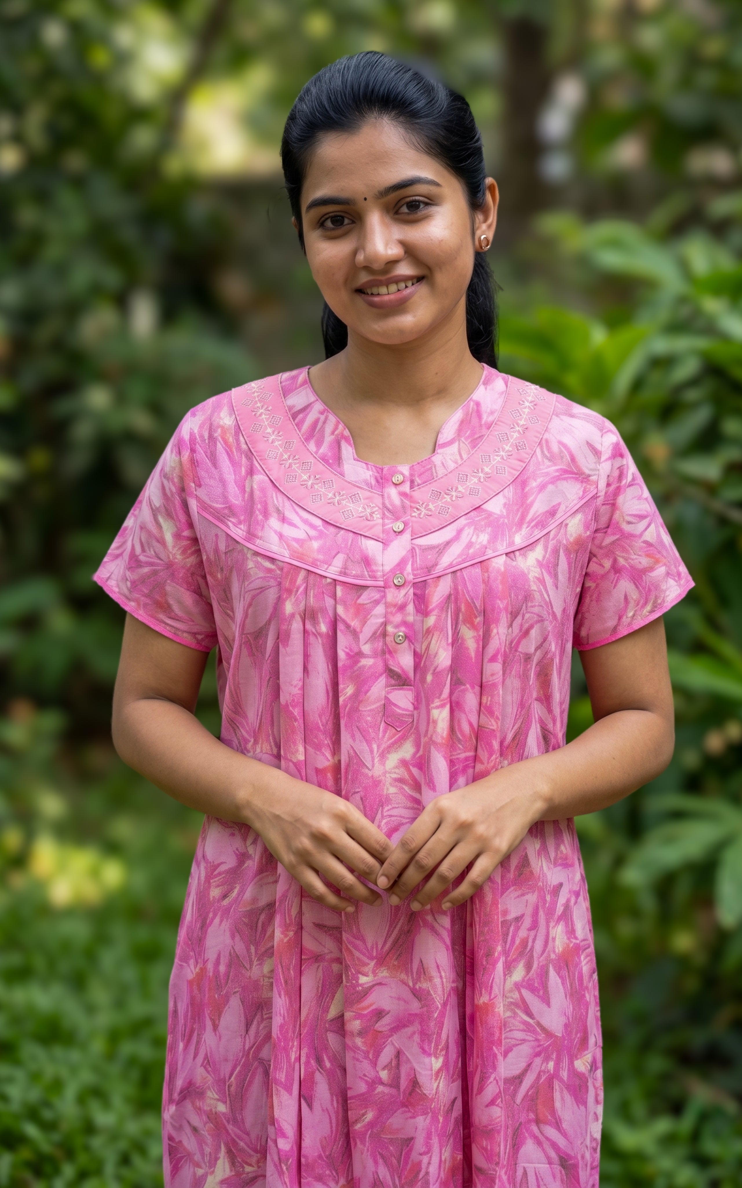 Cotton Straight Fit Nighty-160SS5A