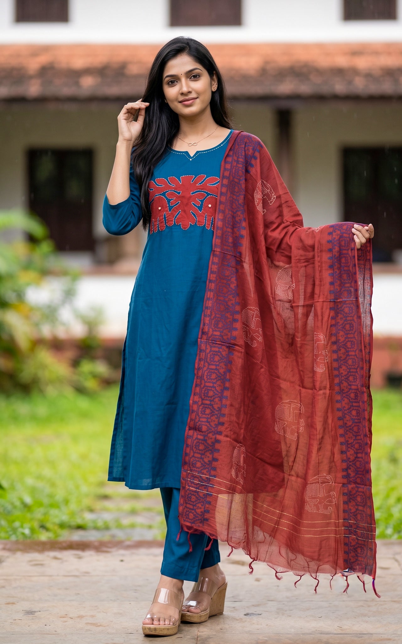 Nandhala (Kurti+Pant+Dupatta)