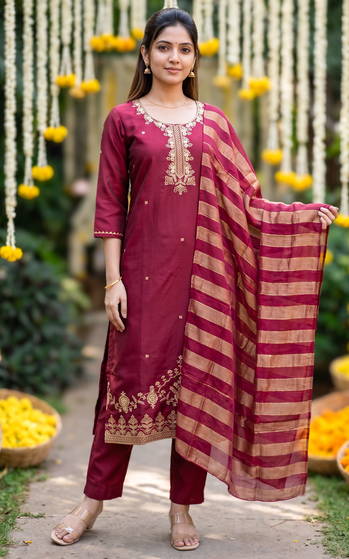 Krithija (Kurti+Pant+Dupatta)