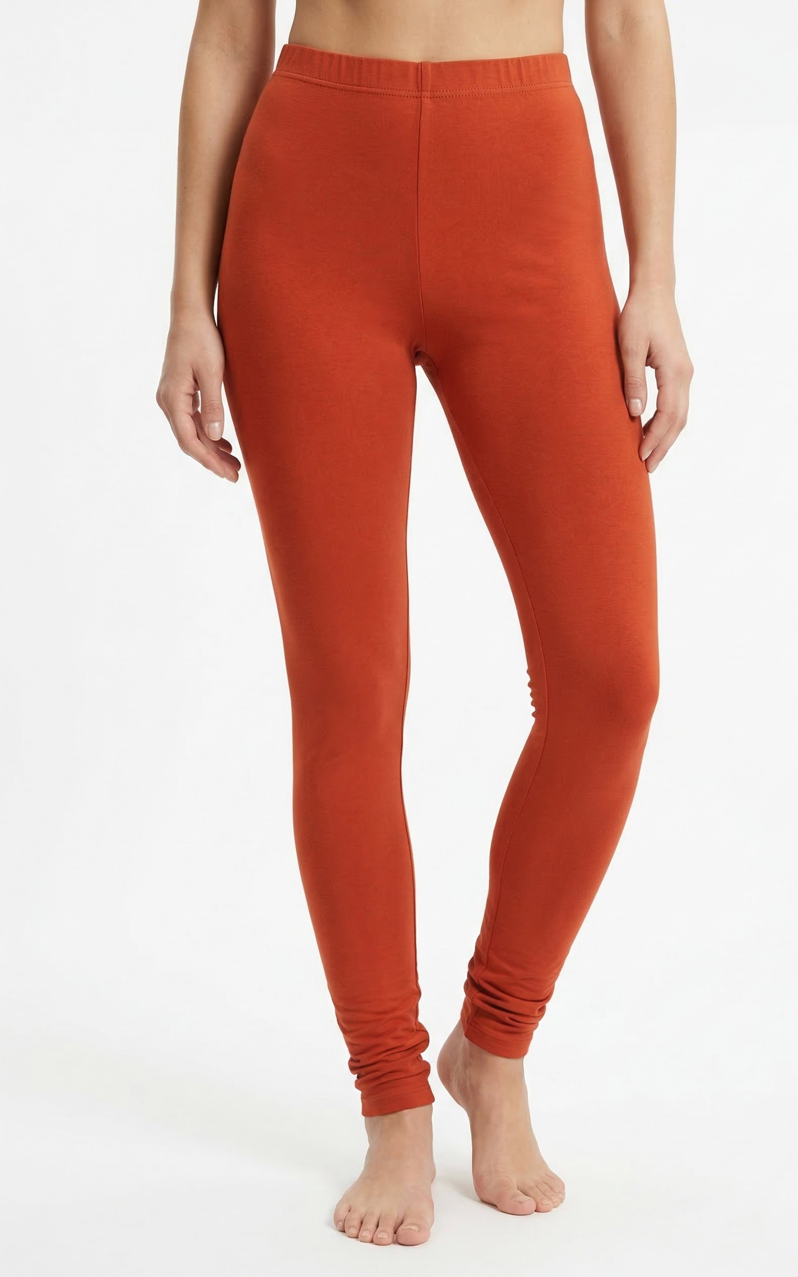  Instore – Rust Full Length Legging for Women – Stretchable – Mix N Match Bottom Wear