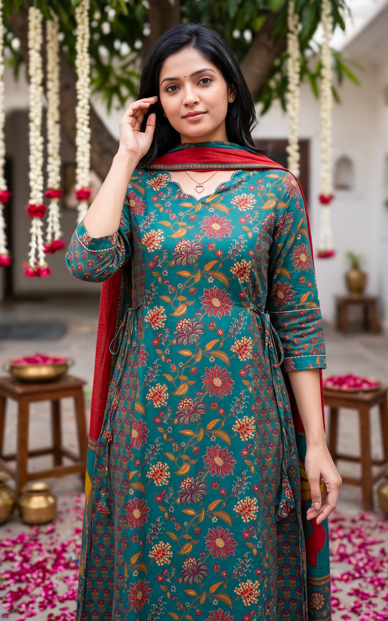 Anuradha C (Kurti+Pant+Dupatta)
