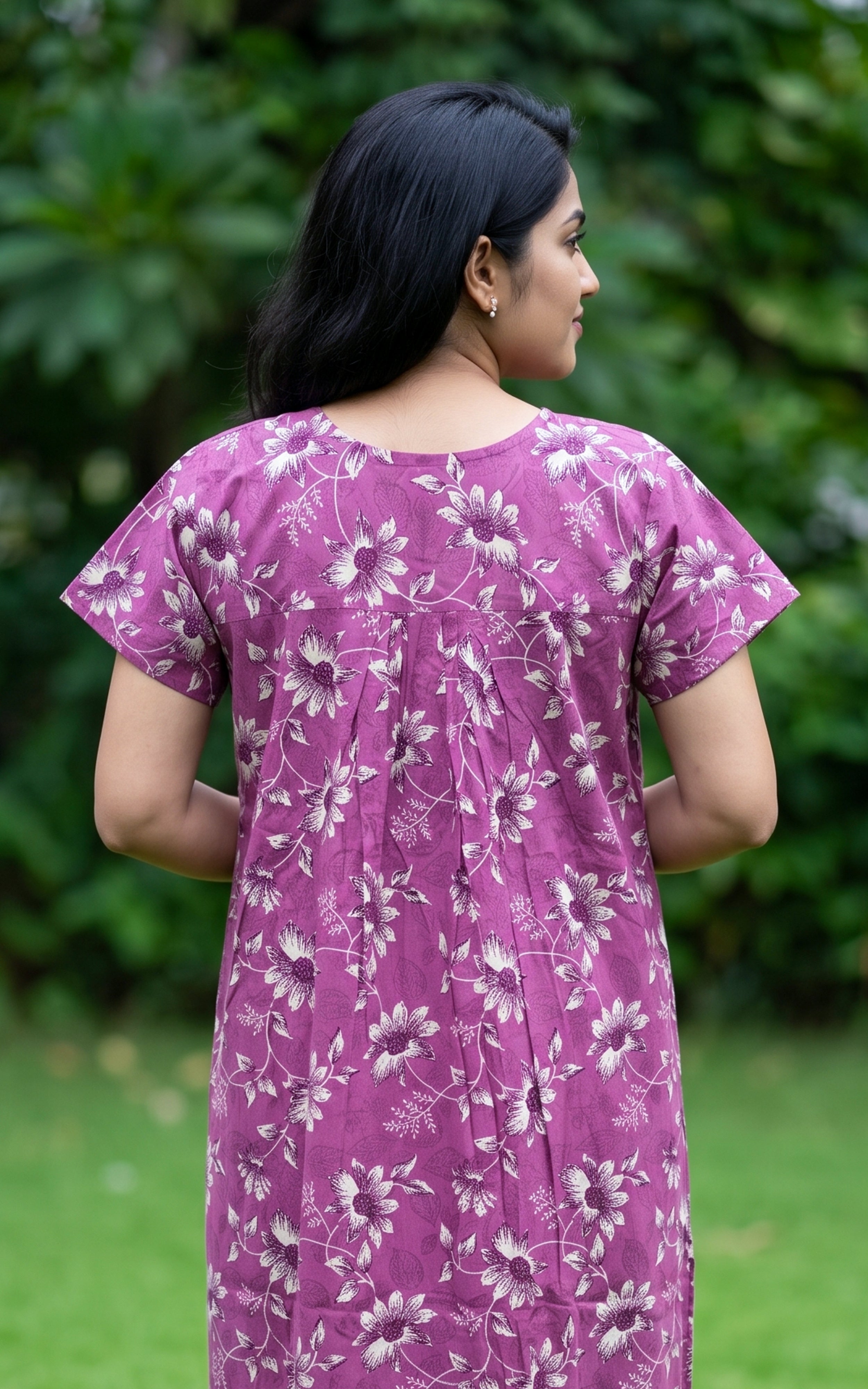 Cotton Straight Fit Nighty-164SS3A